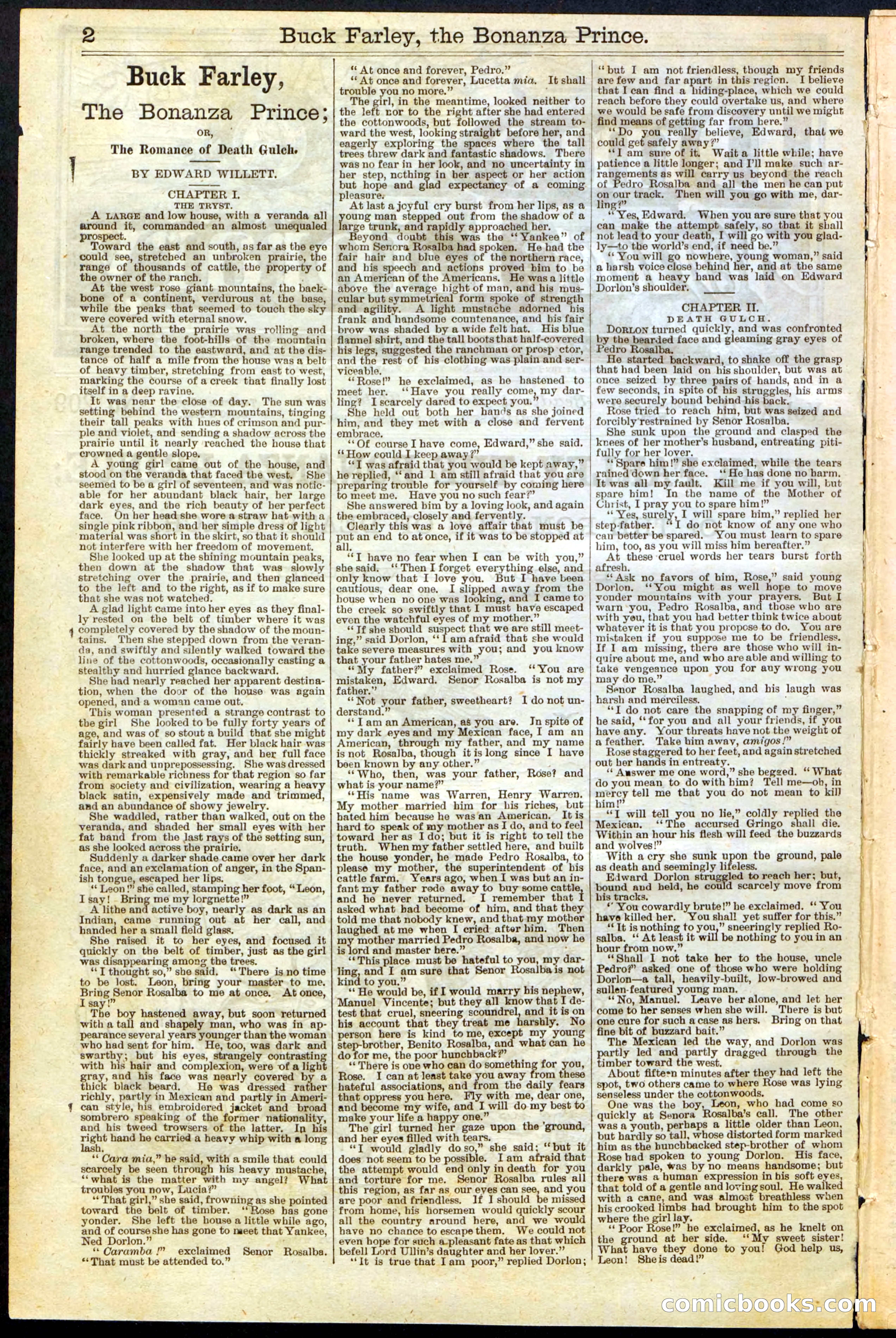 Beadle's New York Dime Library No. 209 — page 2 of 24