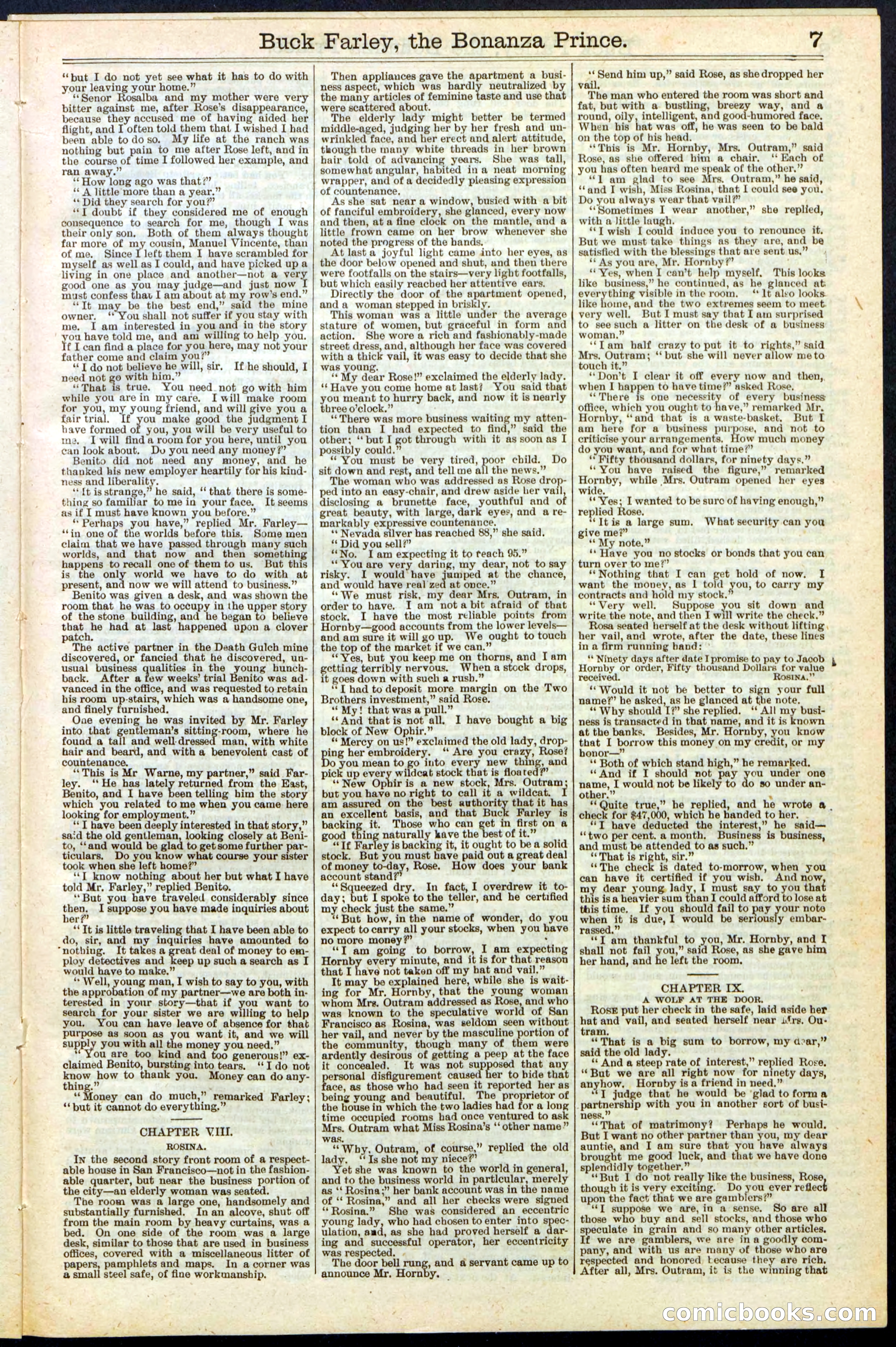 Beadle's New York Dime Library No. 209 — page 7 of 24