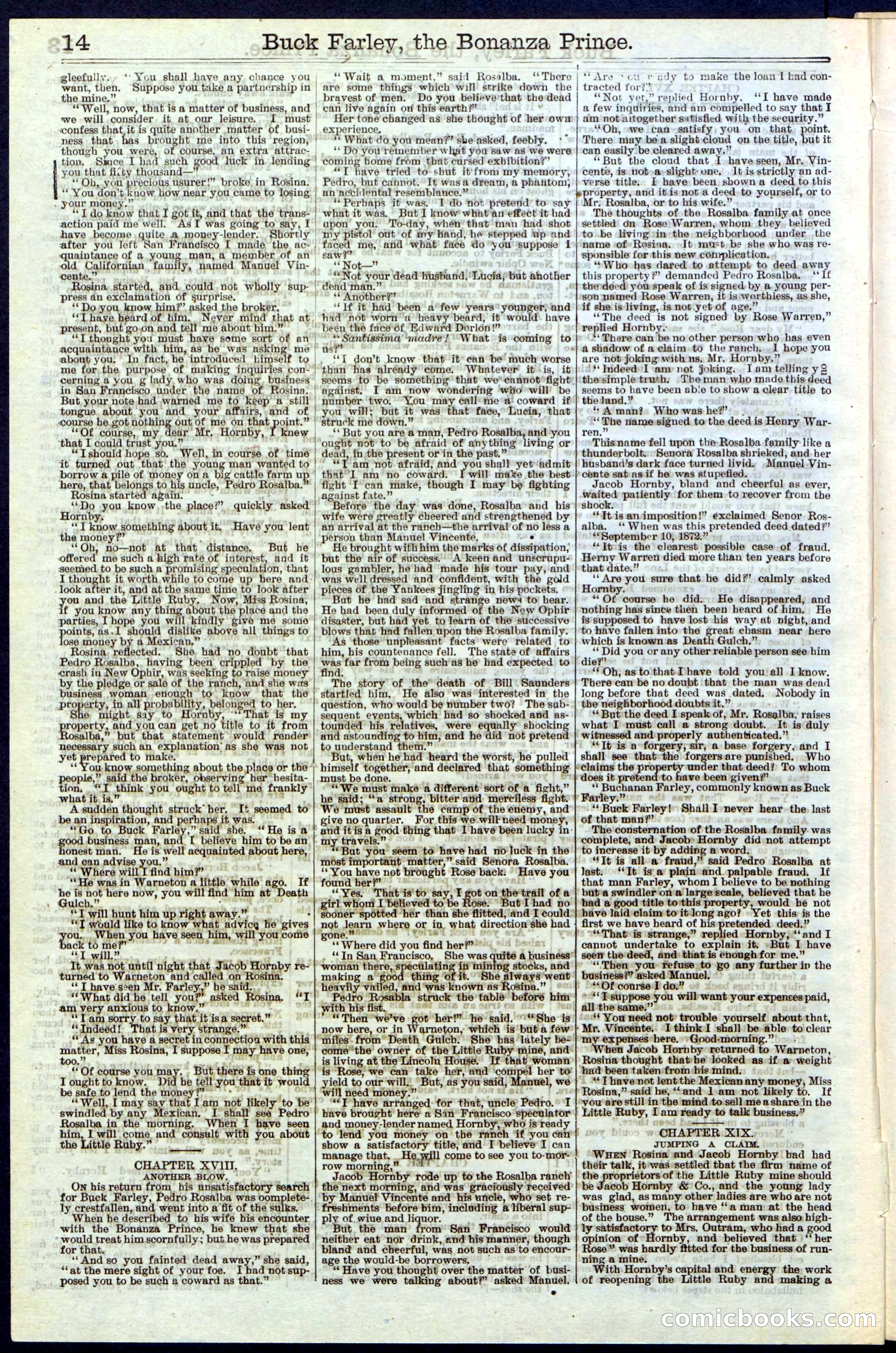 Beadle's New York Dime Library No. 209 — page 14 of 24