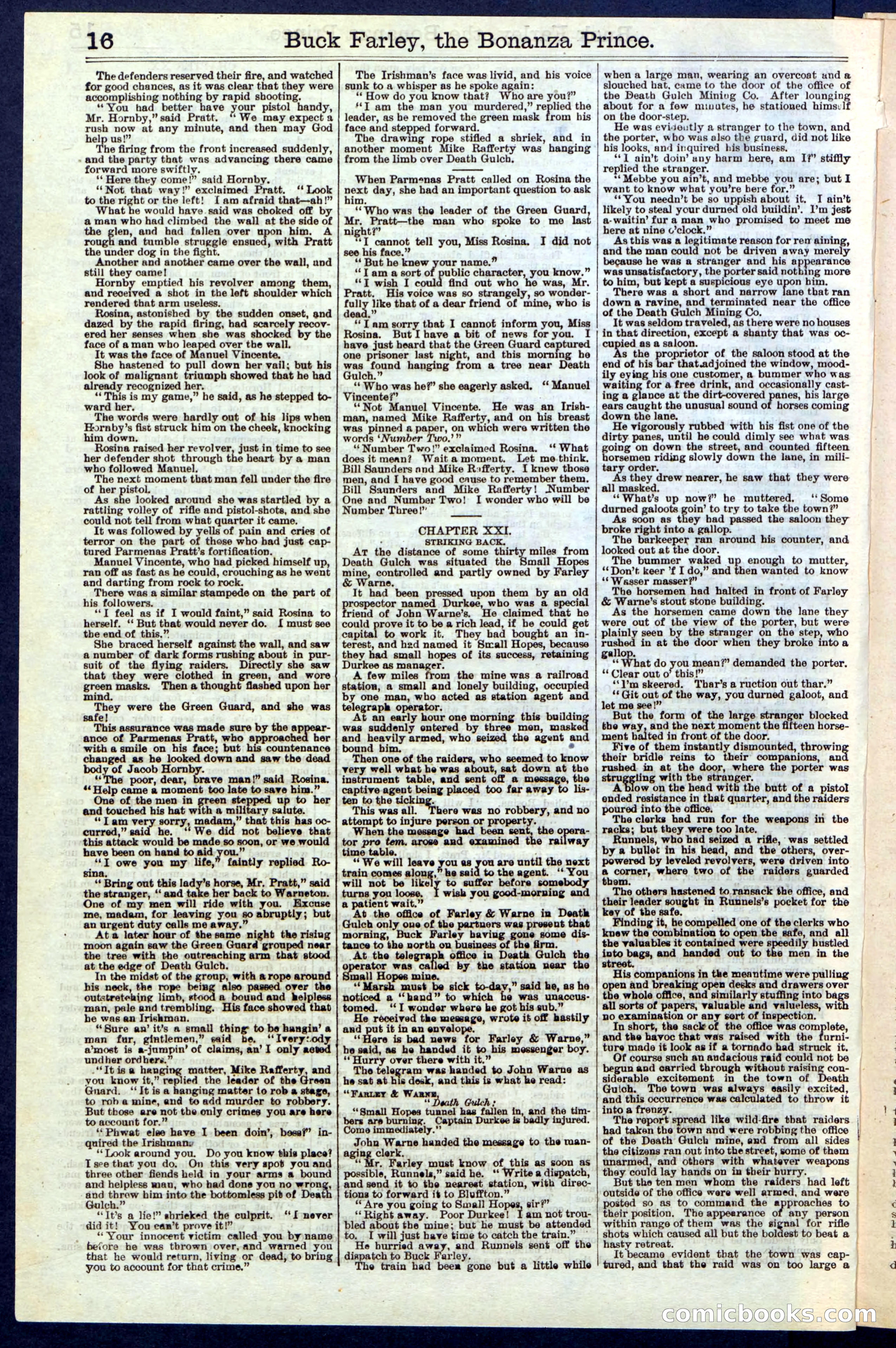 Beadle's New York Dime Library No. 209 — page 16 of 24