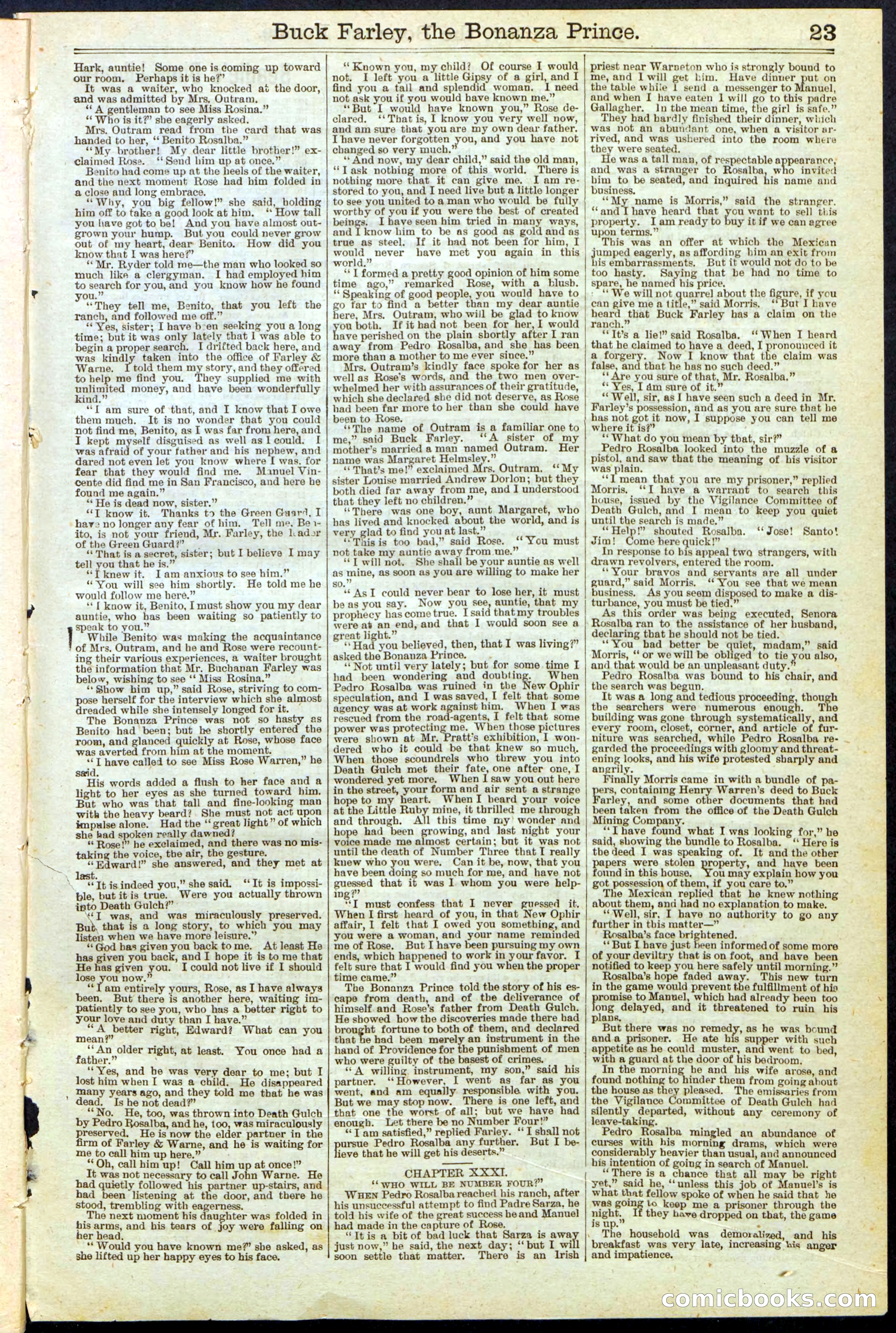 Beadle's New York Dime Library No. 209 — page 23 of 24