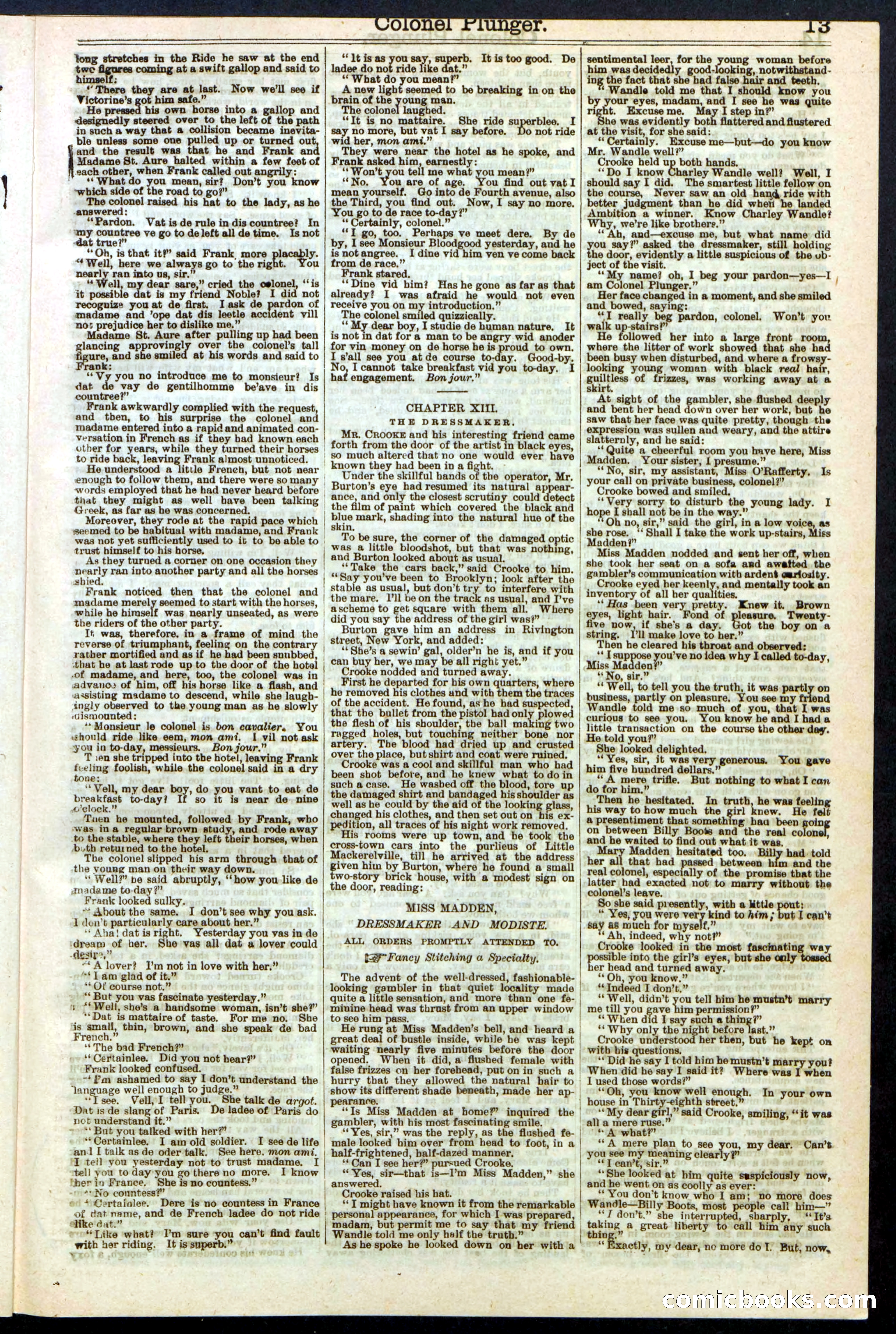 Beadle's Dime Library No. 211 — page 13 of 32