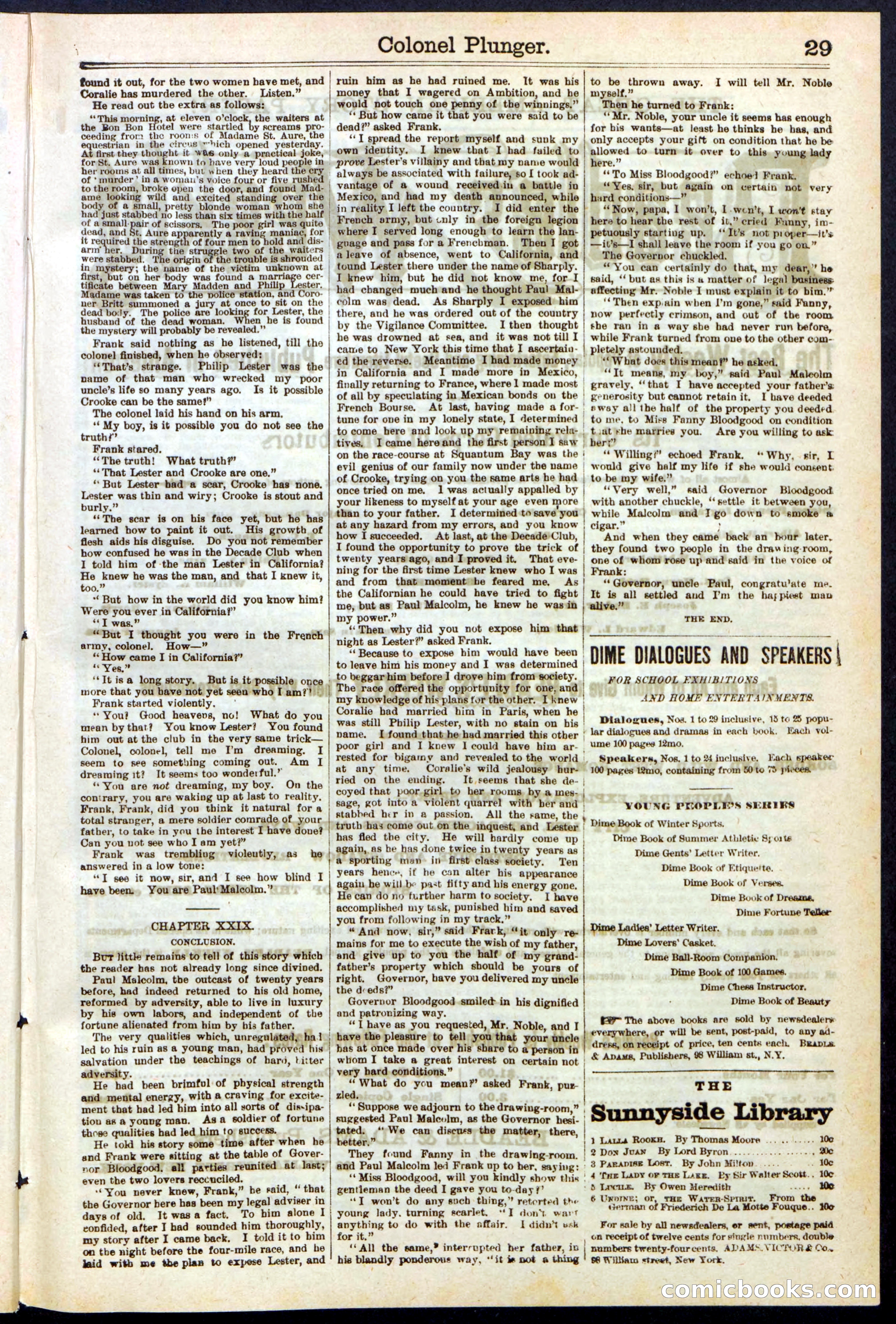 Beadle's Dime Library No. 211 — page 29 of 32
