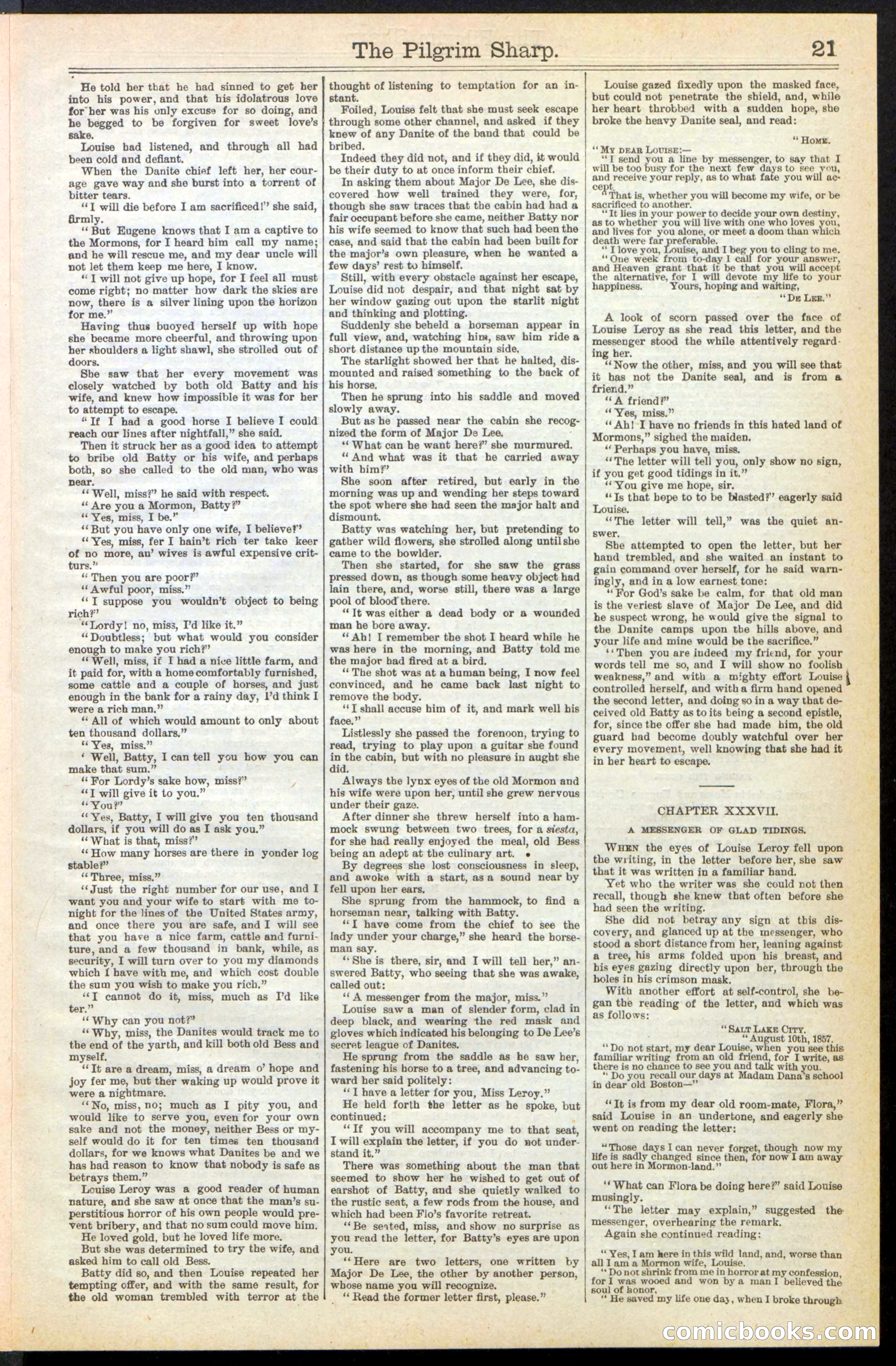 Beadle's New York Dime Library No. 243 — page 21 of 32