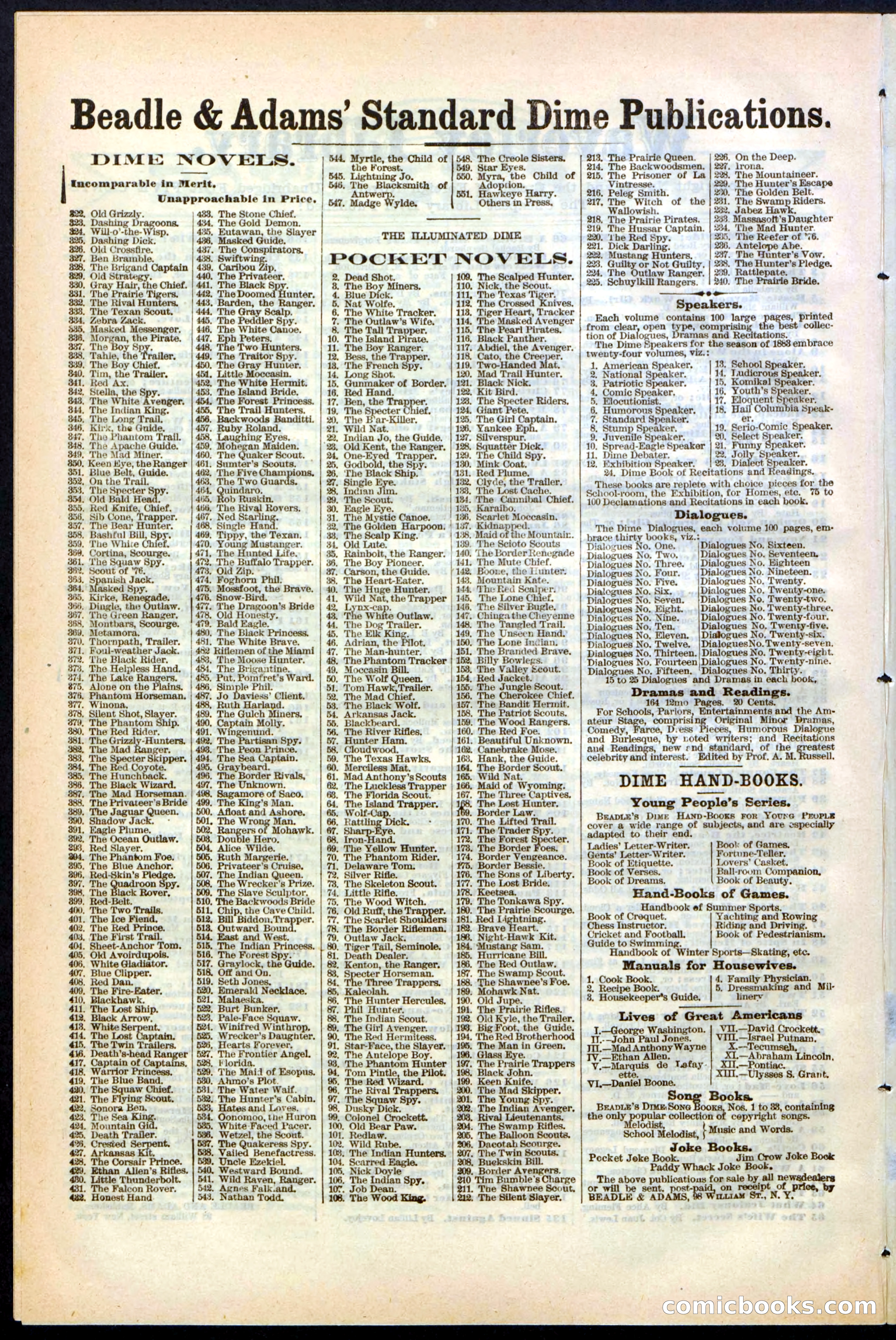 Beadle's New York Dime Library No. 243 — page 30 of 32