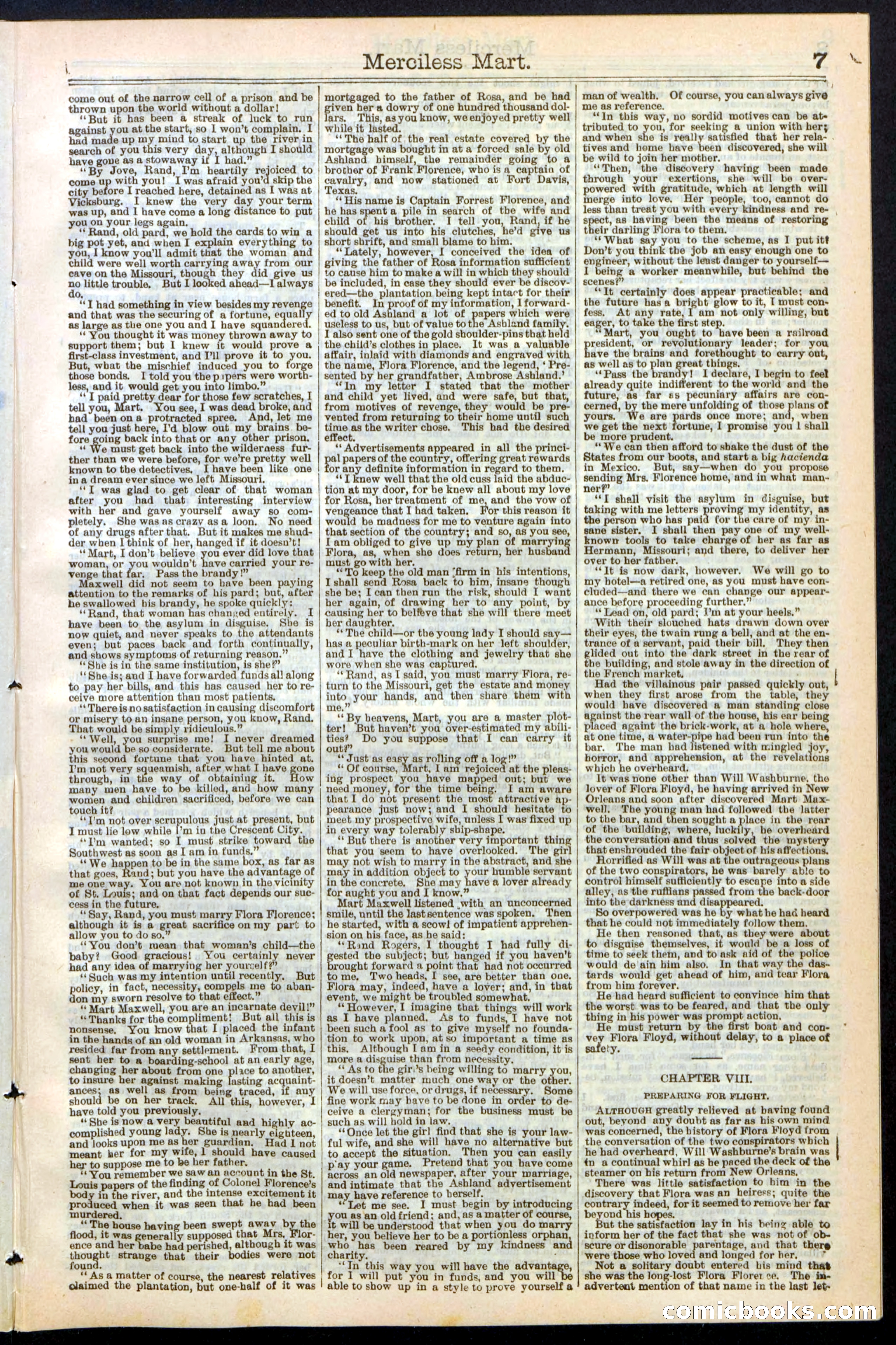 Beadle's New York Dime Library, No. 244 — page 7 of 24