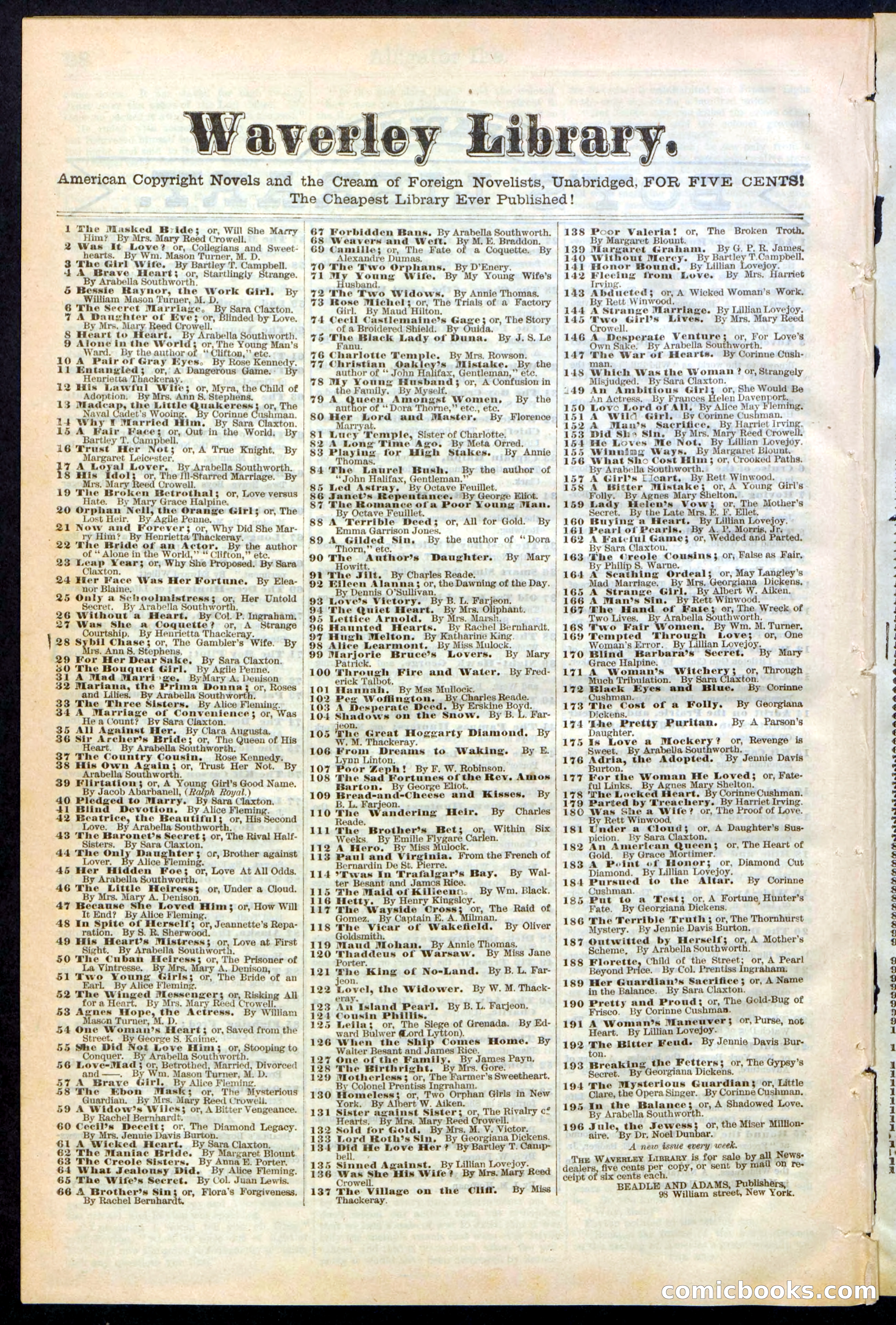 Beadle's Dime Library No. 247 — page 30 of 32