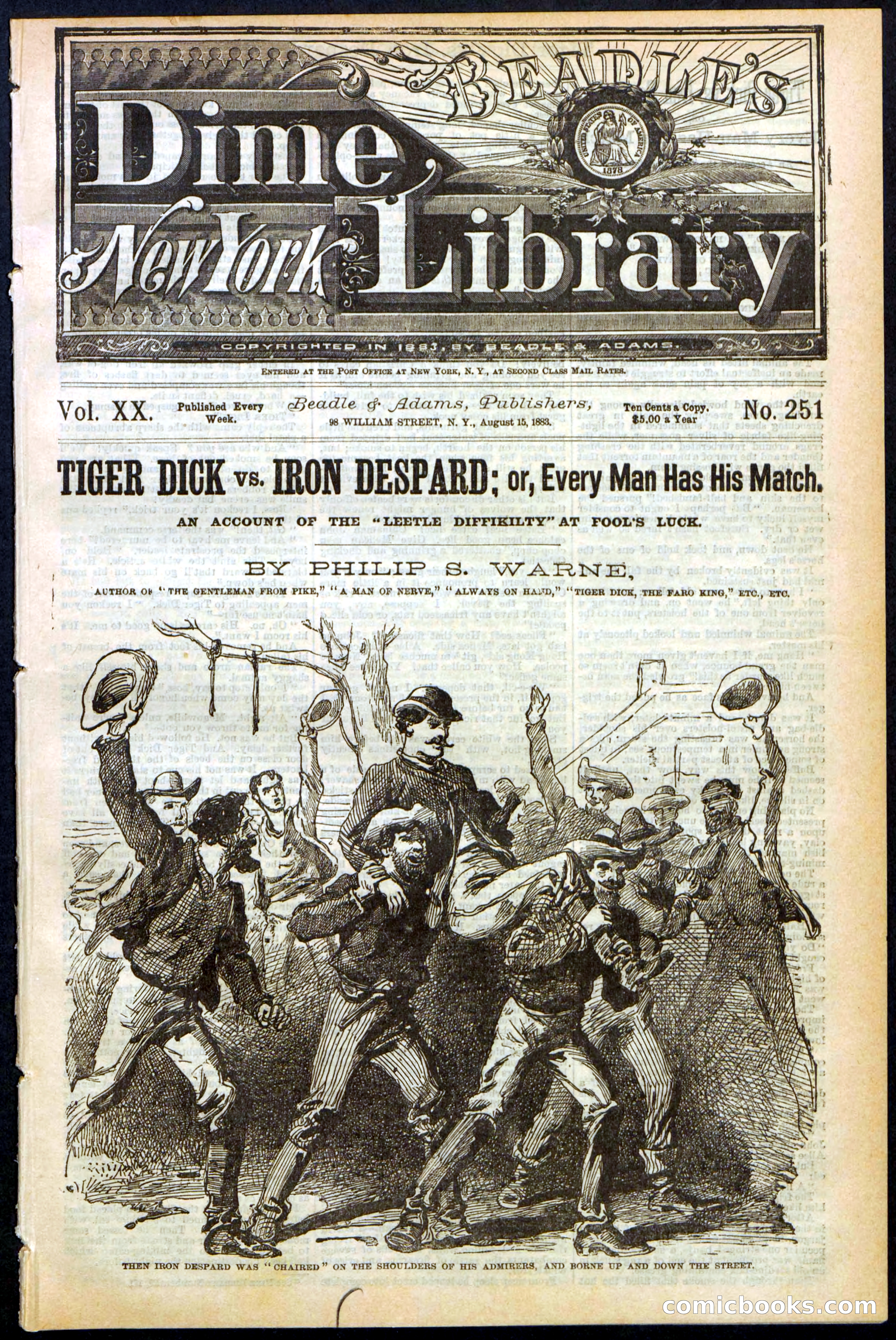 Beadle's Dime Library, Vol. XX, No. 251 — page 1 of 32