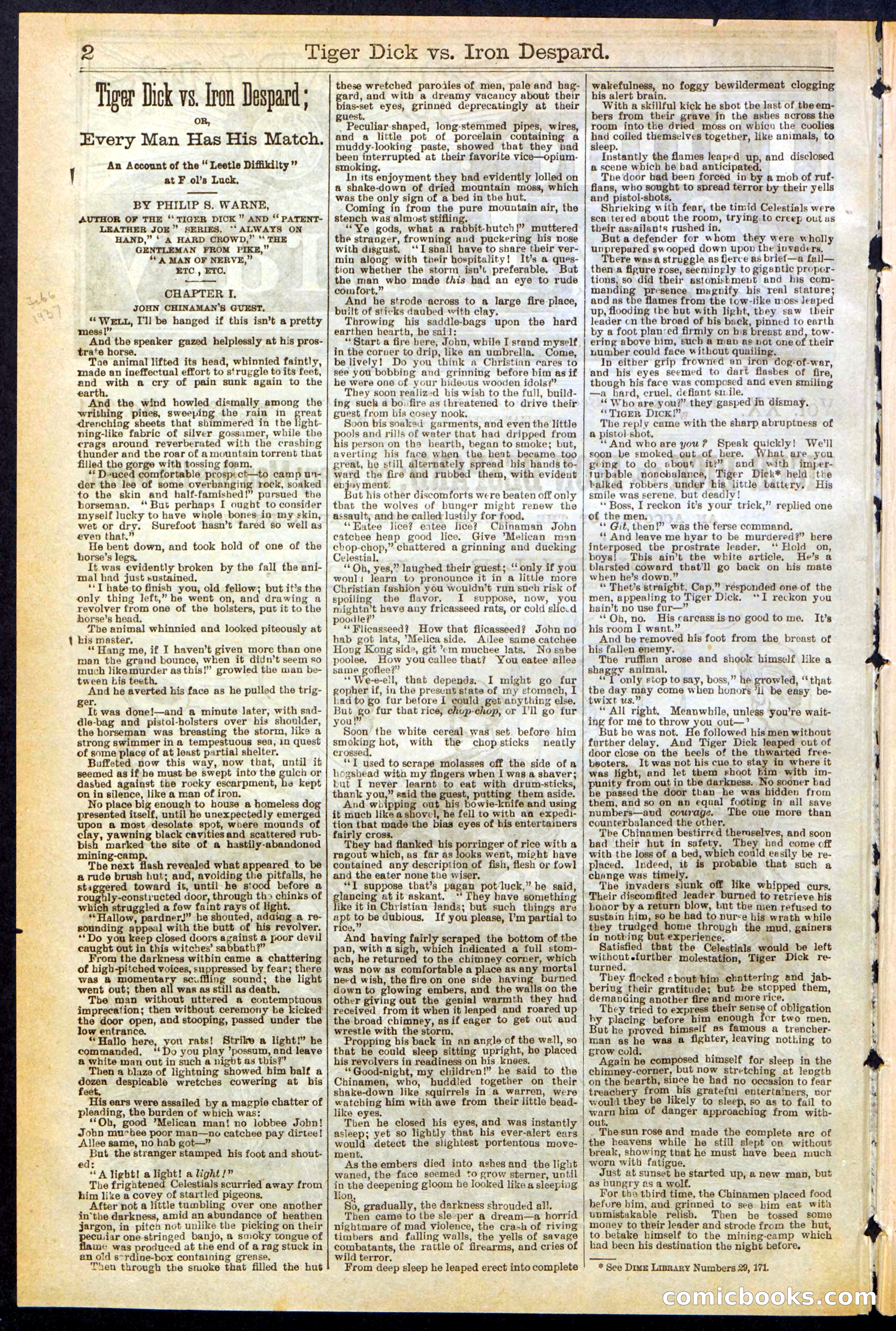 Beadle's Dime Library, Vol. XX, No. 251 — page 2 of 32