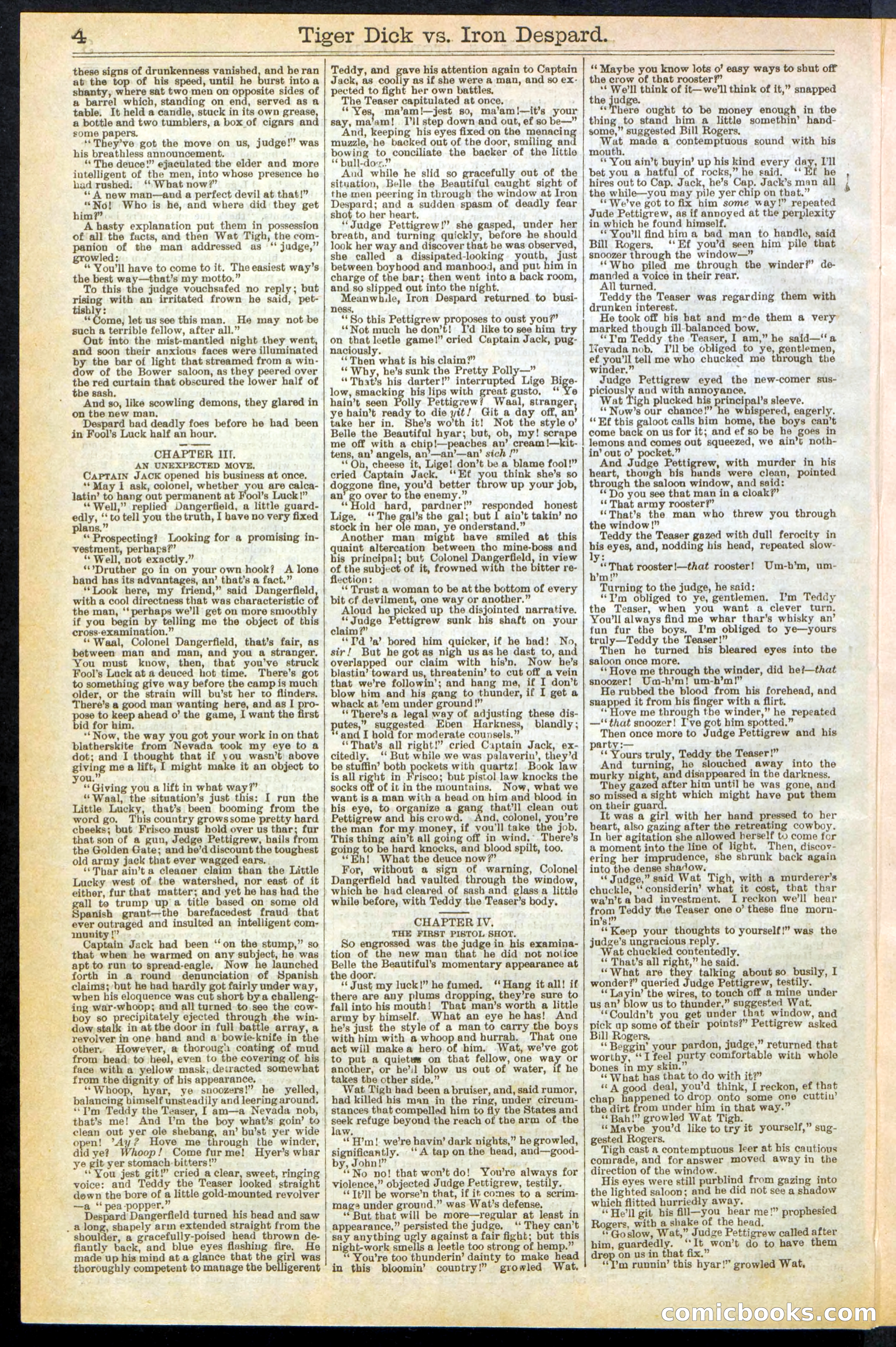 Beadle's Dime Library, Vol. XX, No. 251 — page 4 of 32