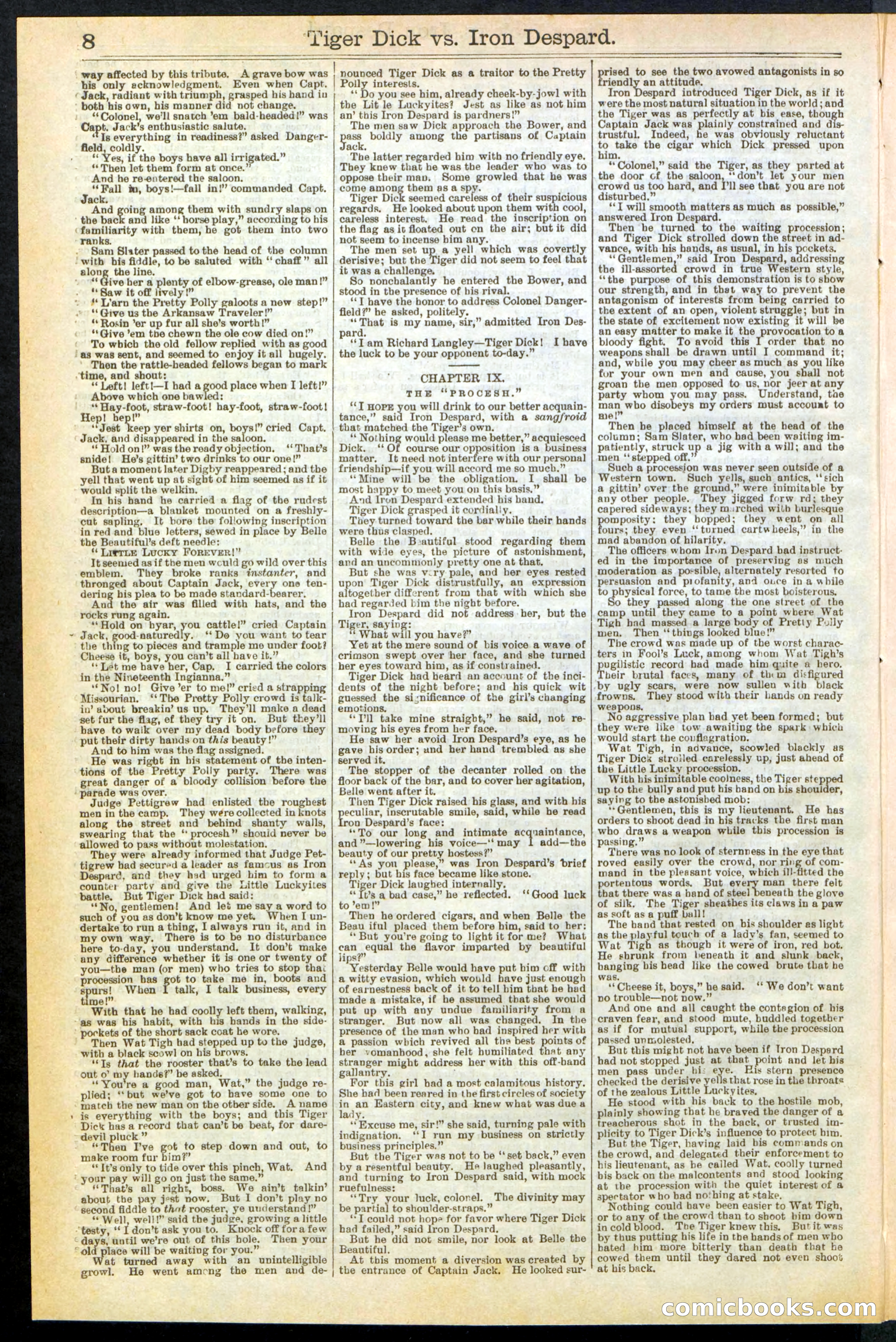 Beadle's Dime Library, Vol. XX, No. 251 — page 8 of 32