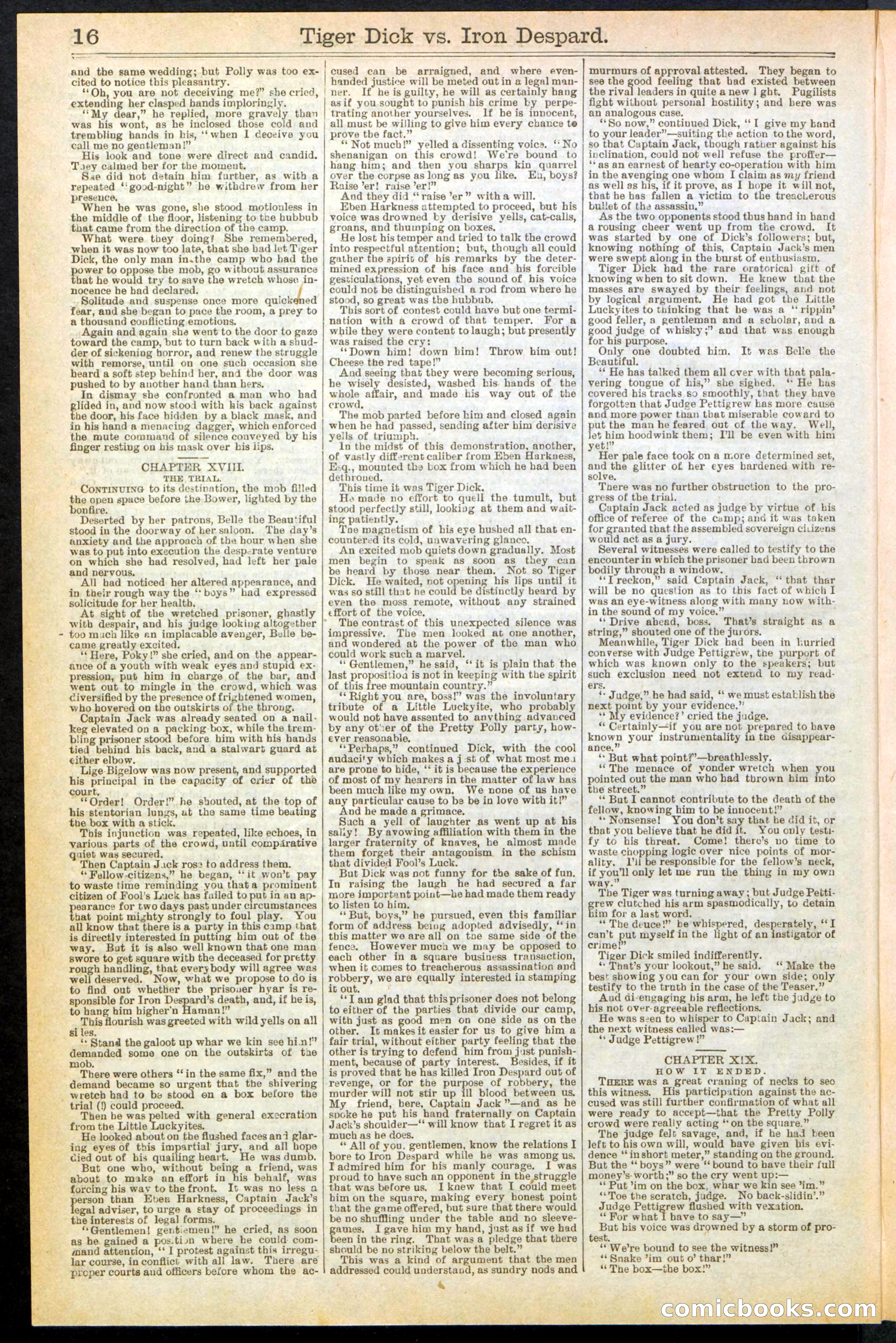 Beadle's Dime Library, Vol. XX, No. 251 — page 16 of 32