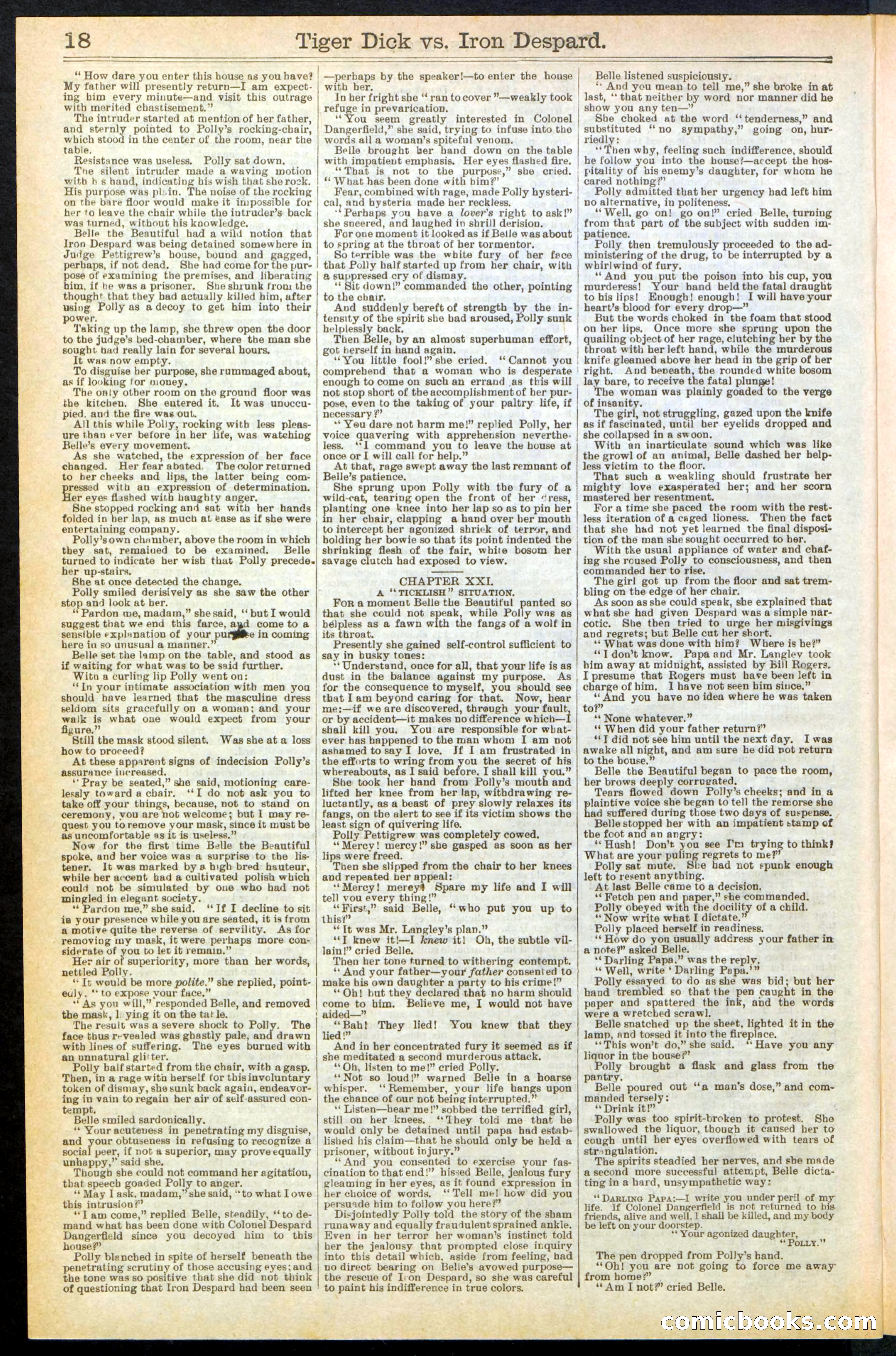 Beadle's Dime Library, Vol. XX, No. 251 — page 18 of 32
