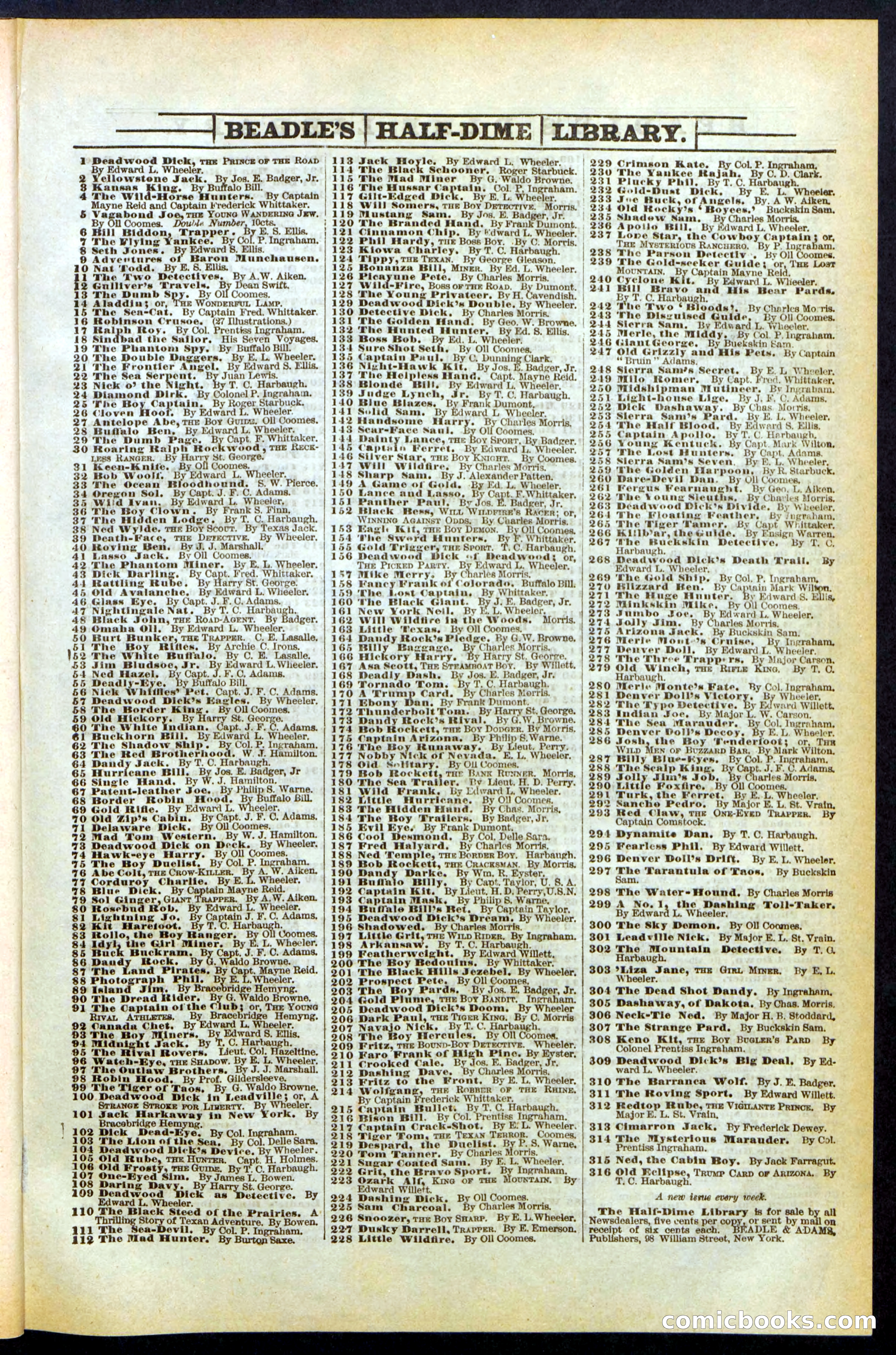 Beadle's Dime Library, Vol. XX, No. 251 — page 31 of 32