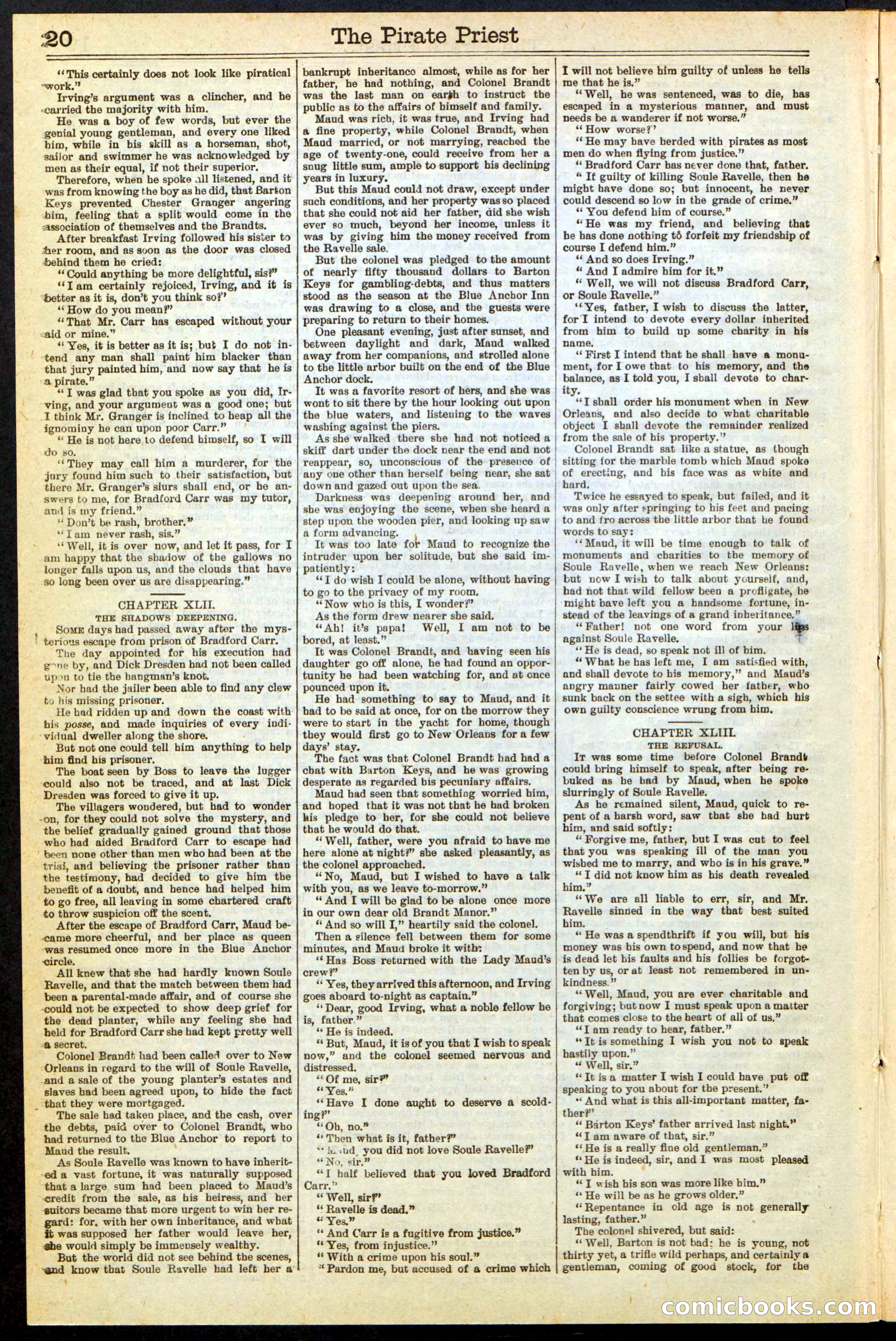 Beadle's New York Dime Library No. 255 — page 20 of 32