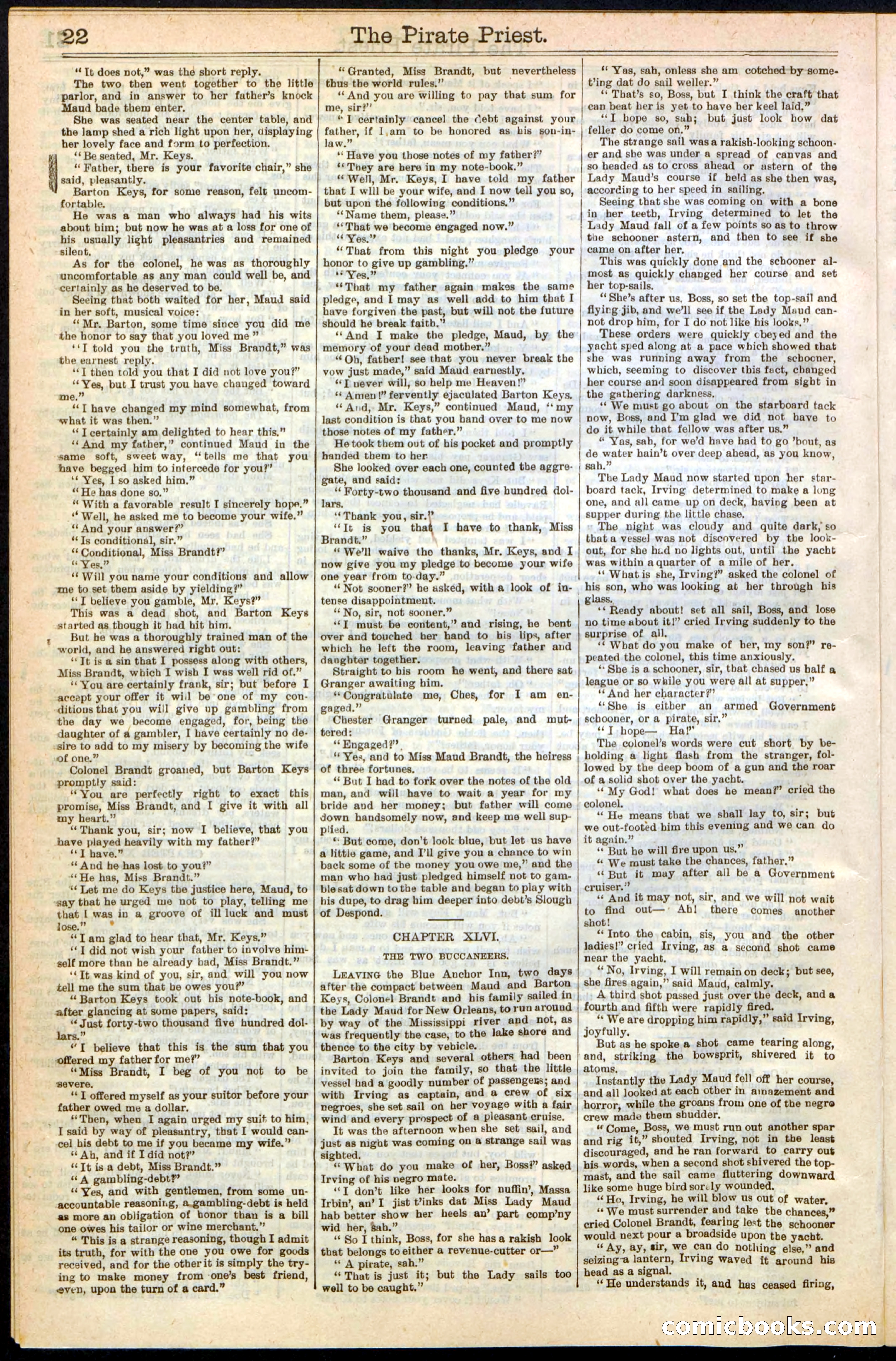 Beadle's New York Dime Library No. 255 — page 22 of 32