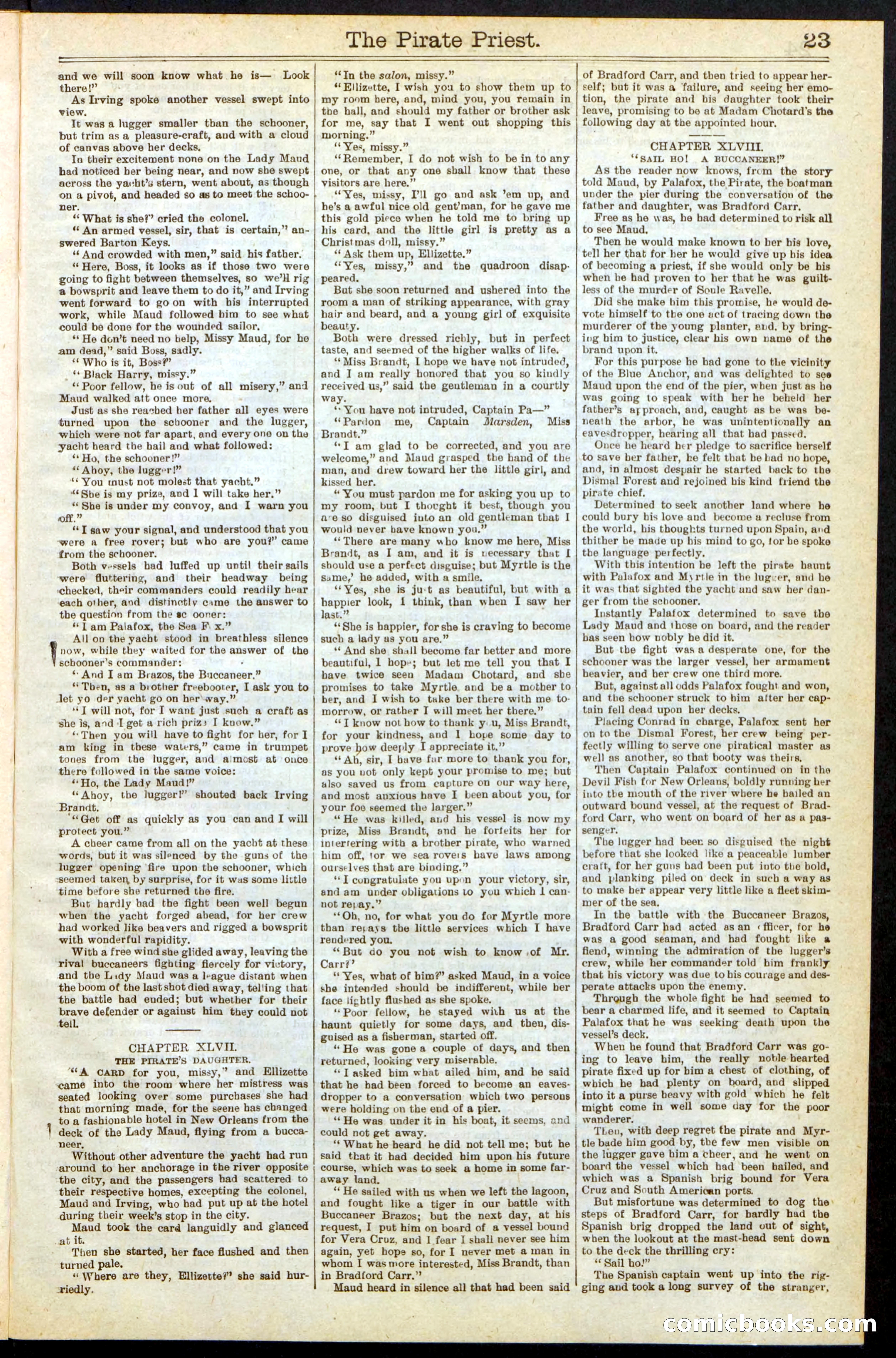 Beadle's New York Dime Library No. 255 — page 23 of 32