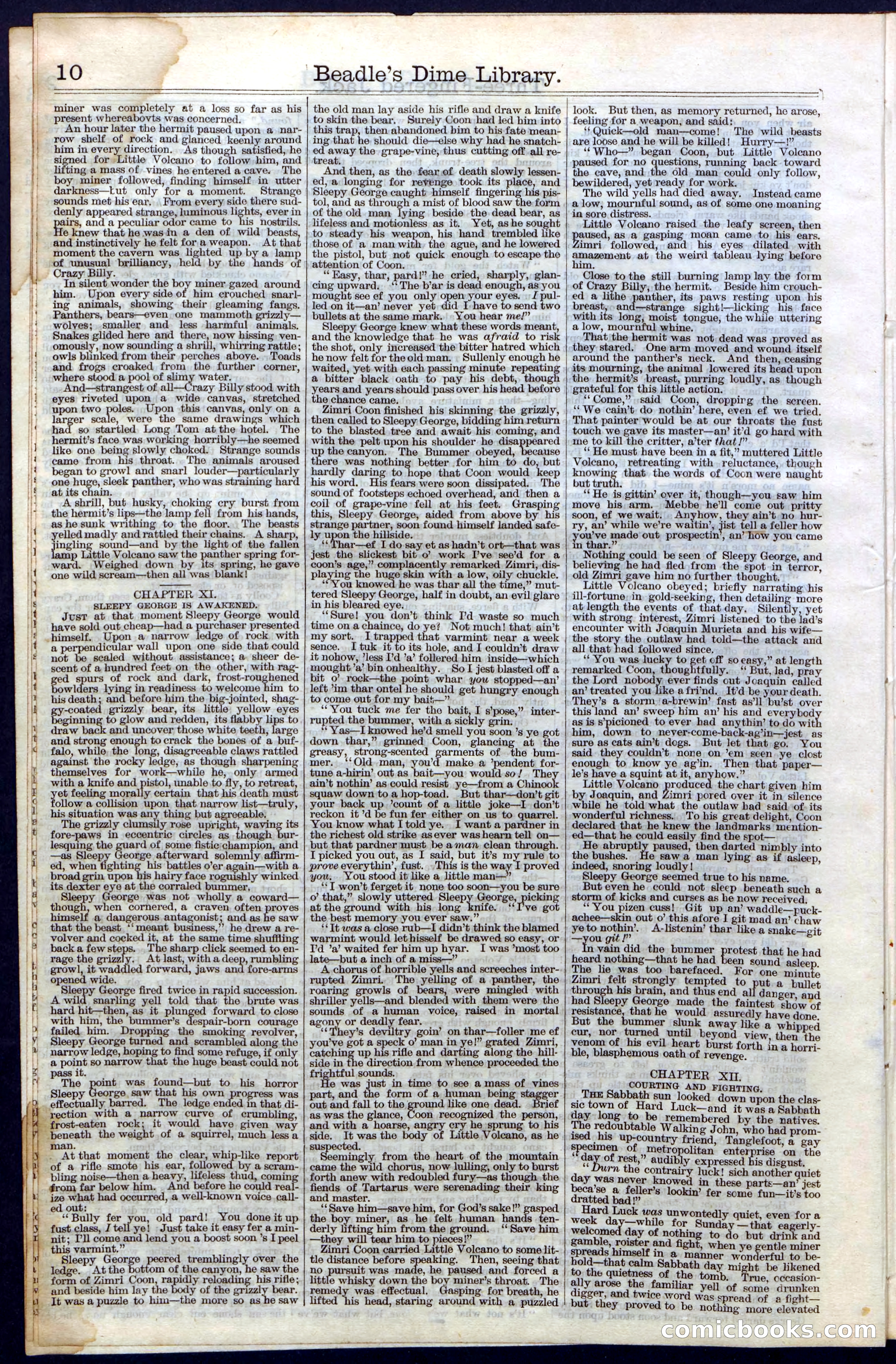 Beadle's New York Dime Library No. 28 — page 10 of 32