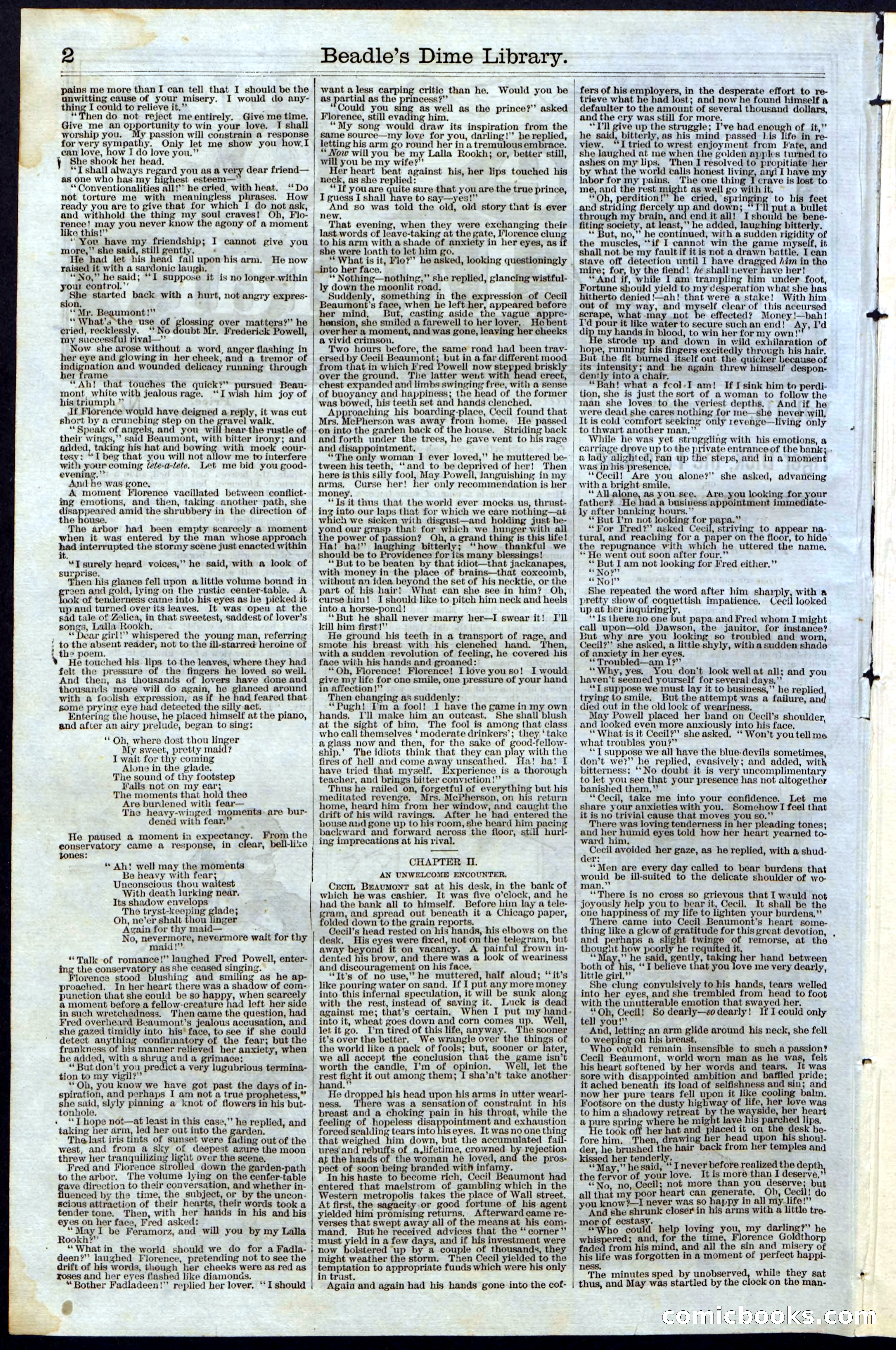 Beadle's Dime Library, Vol. III, No. 29 — page 2 of 32