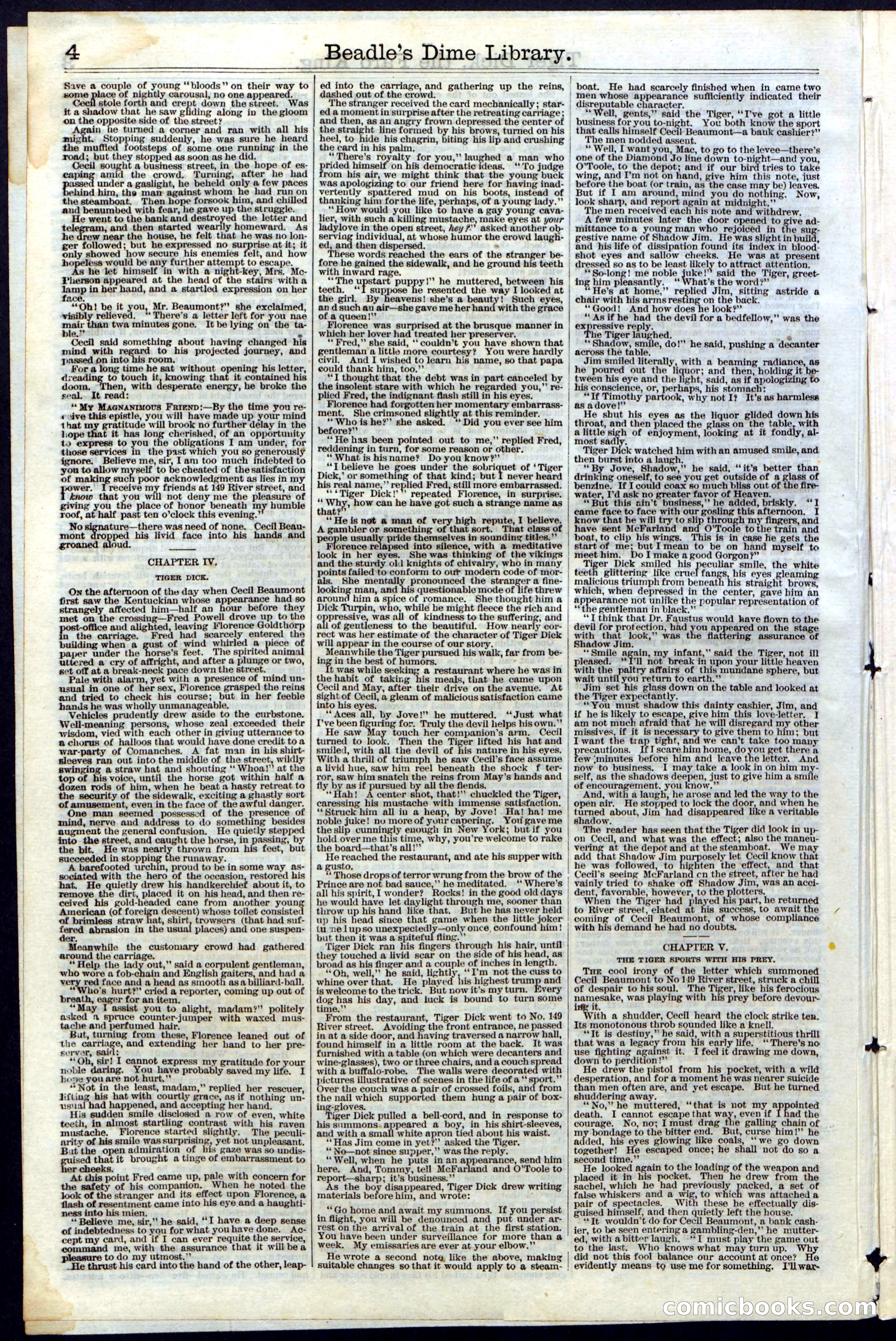 Beadle's Dime Library, Vol. III, No. 29 — page 4 of 32