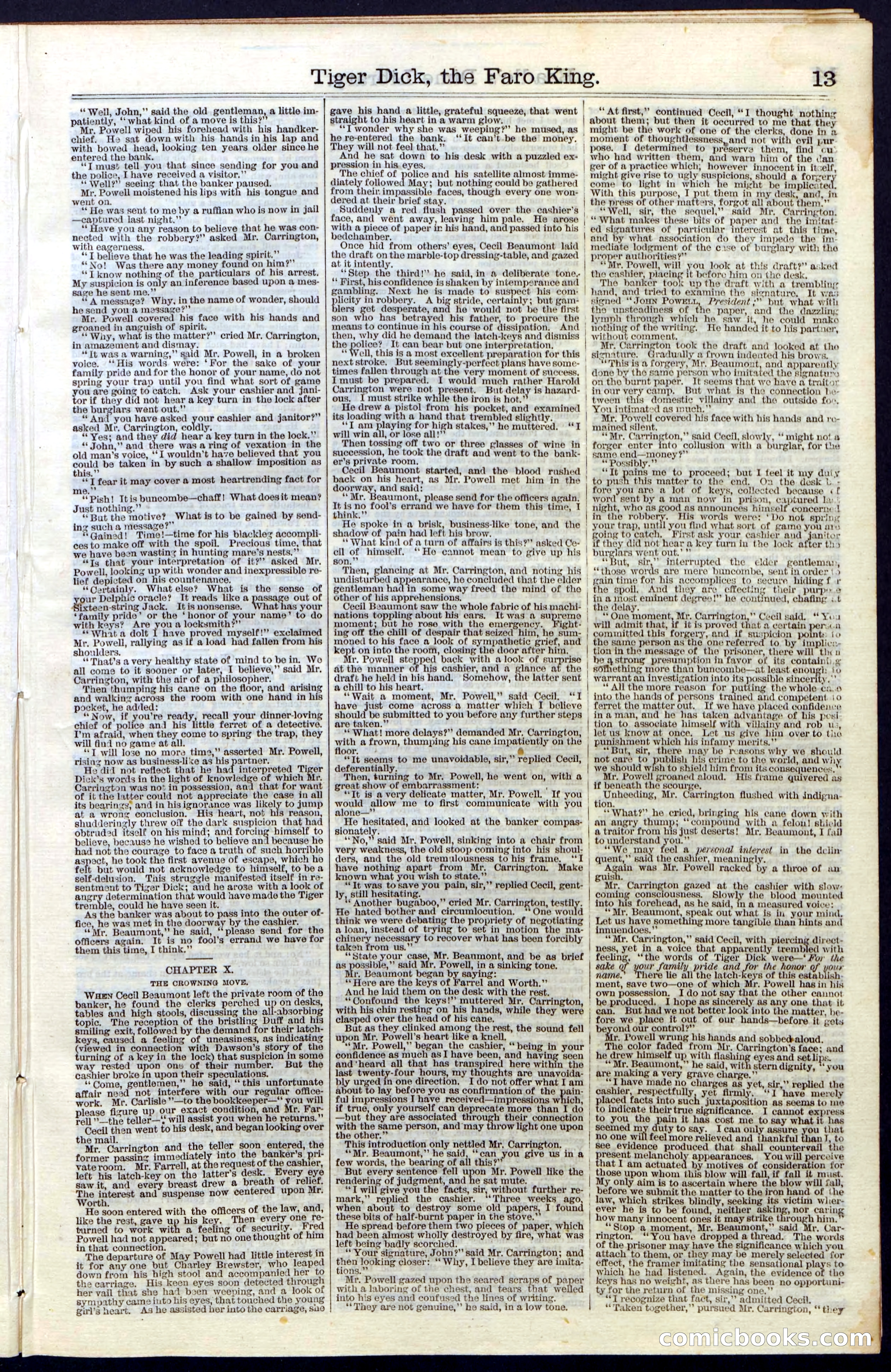 Beadle's Dime Library, Vol. III, No. 29 — page 13 of 32