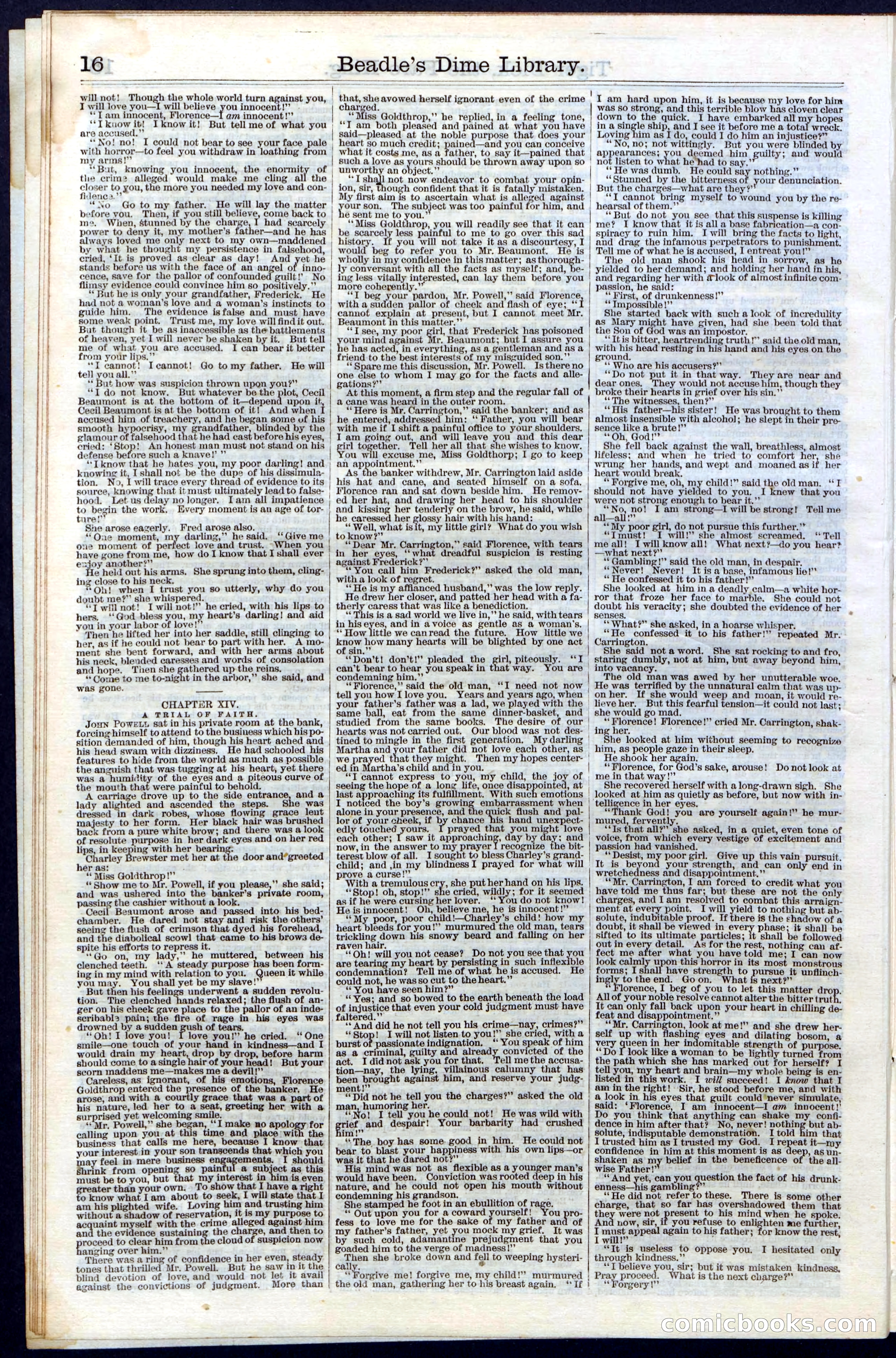 Beadle's Dime Library, Vol. III, No. 29 — page 16 of 32