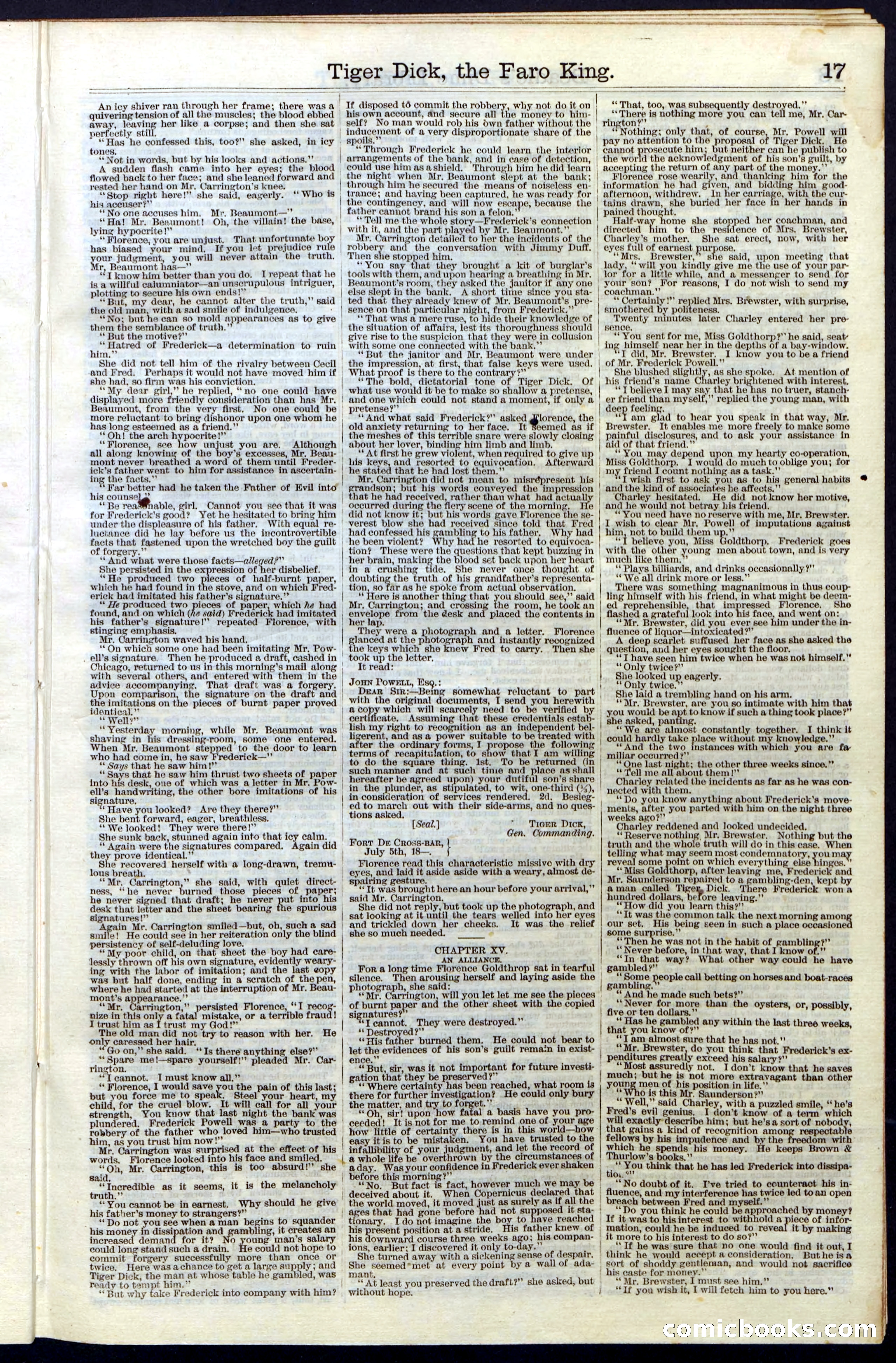 Beadle's Dime Library, Vol. III, No. 29 — page 17 of 32