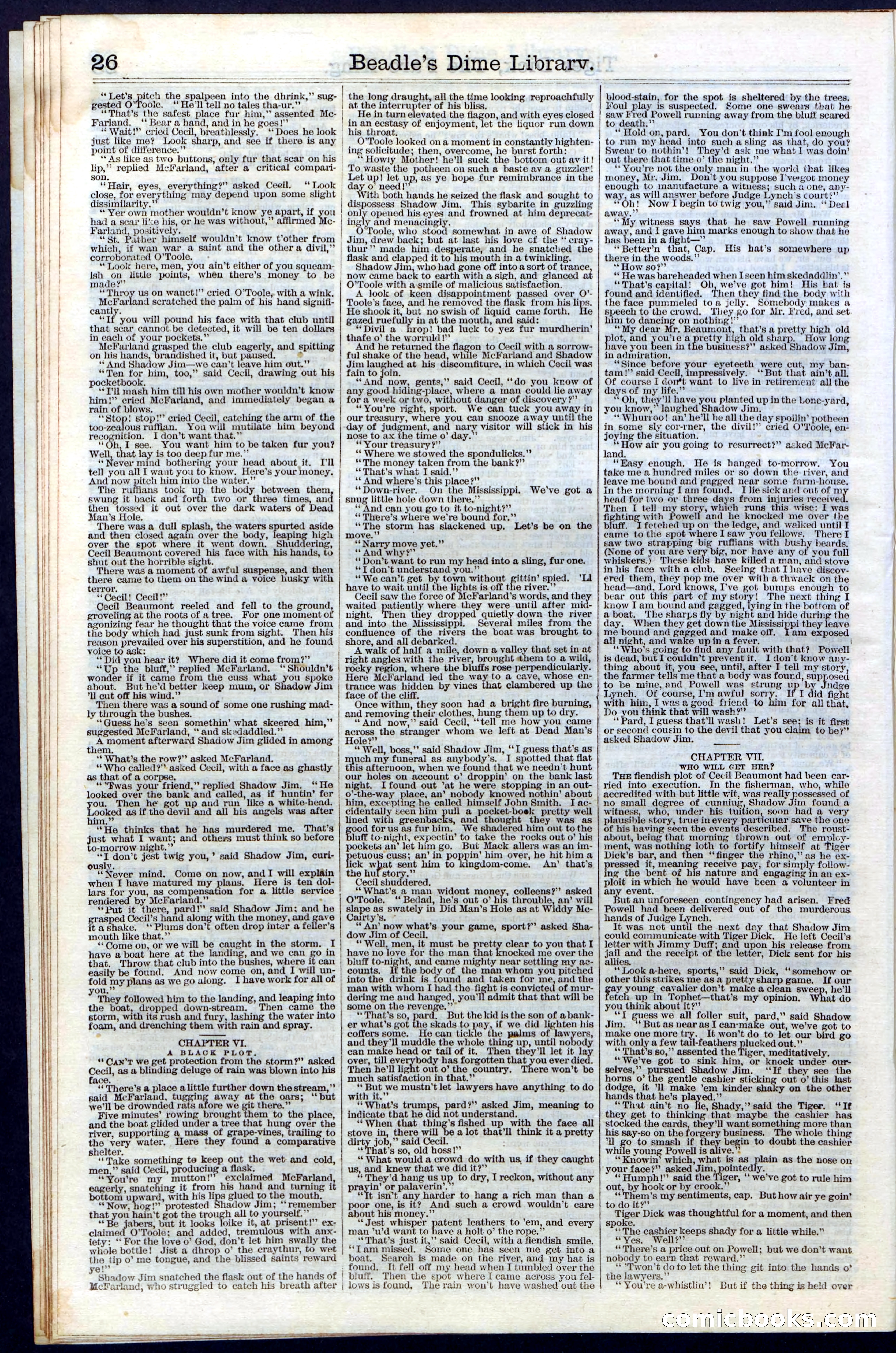 Beadle's Dime Library, Vol. III, No. 29 — page 26 of 32