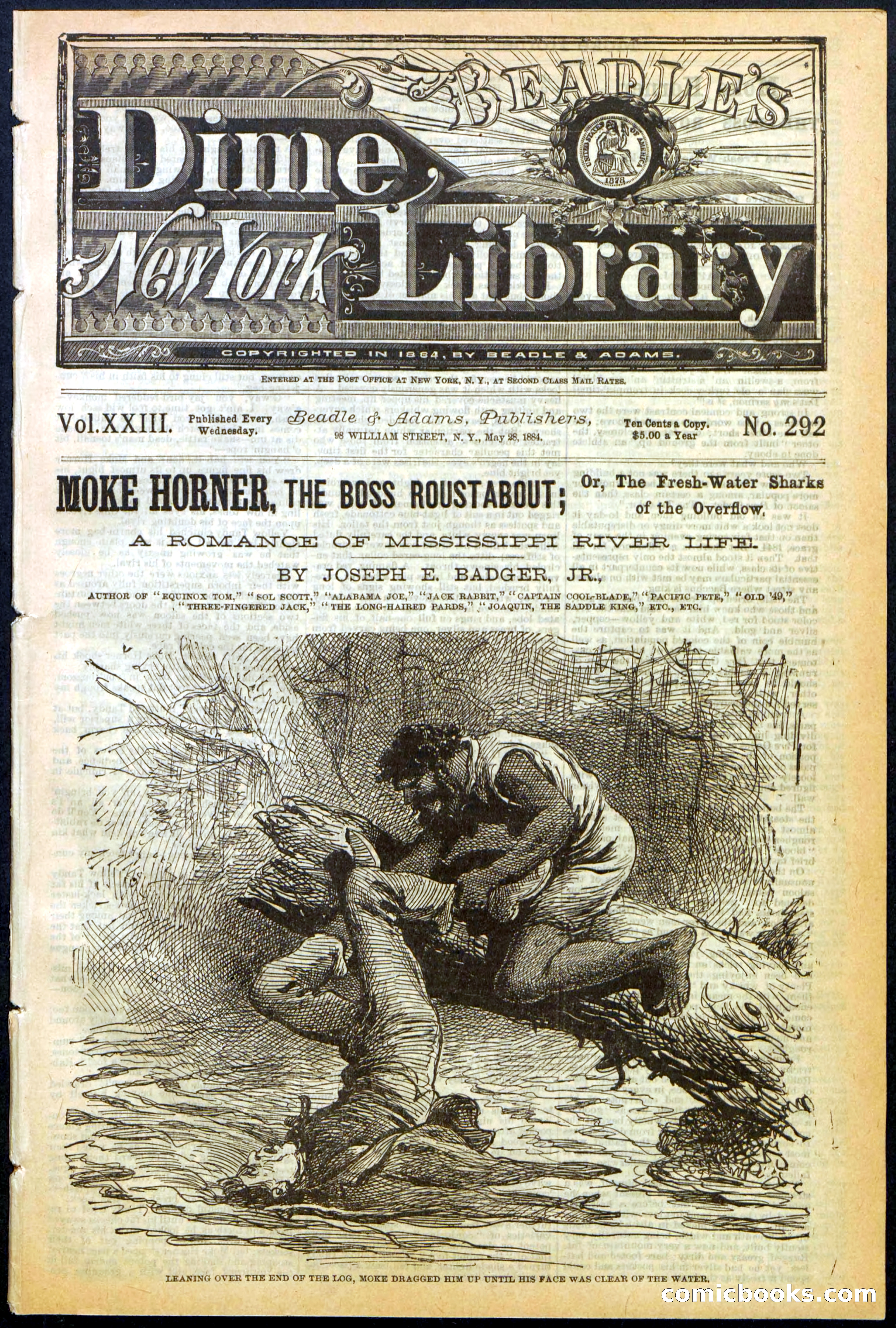 Beadle's New York Dime Library, No. 292 — page 1 of 32