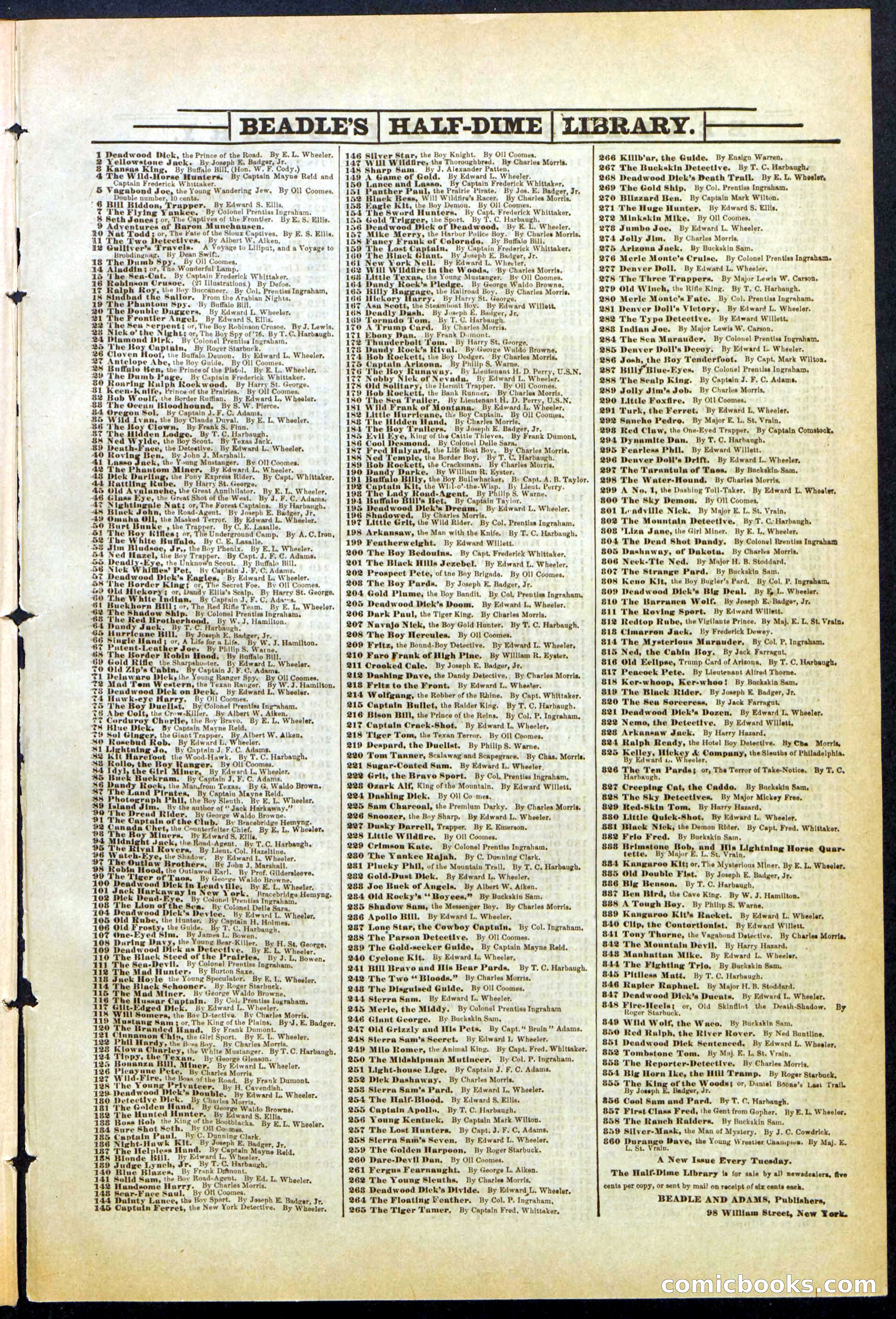 Beadle's New York Dime Library, No. 292 — page 31 of 32