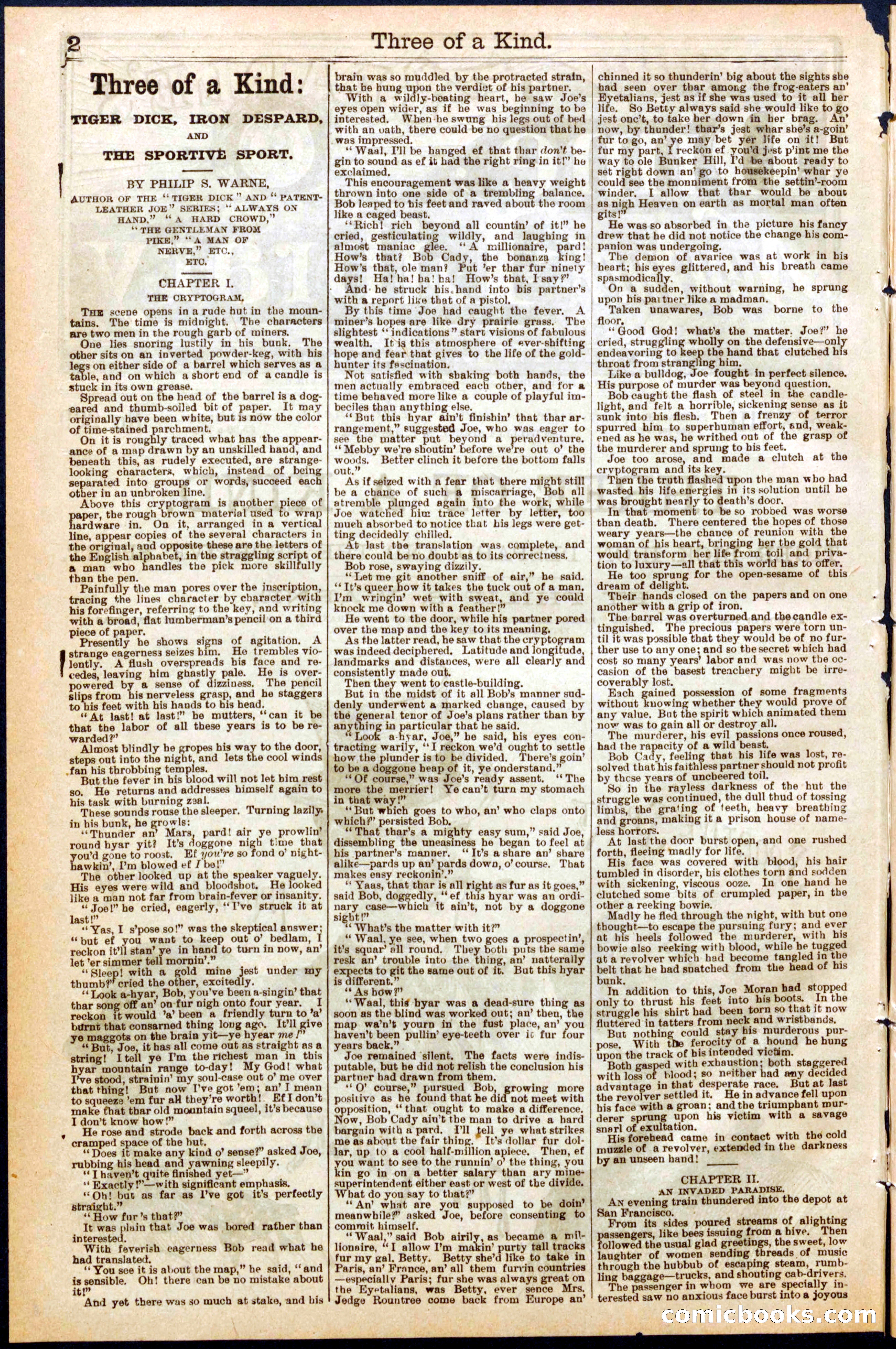 Beadle's Dime Library No. 299 — page 2 of 32