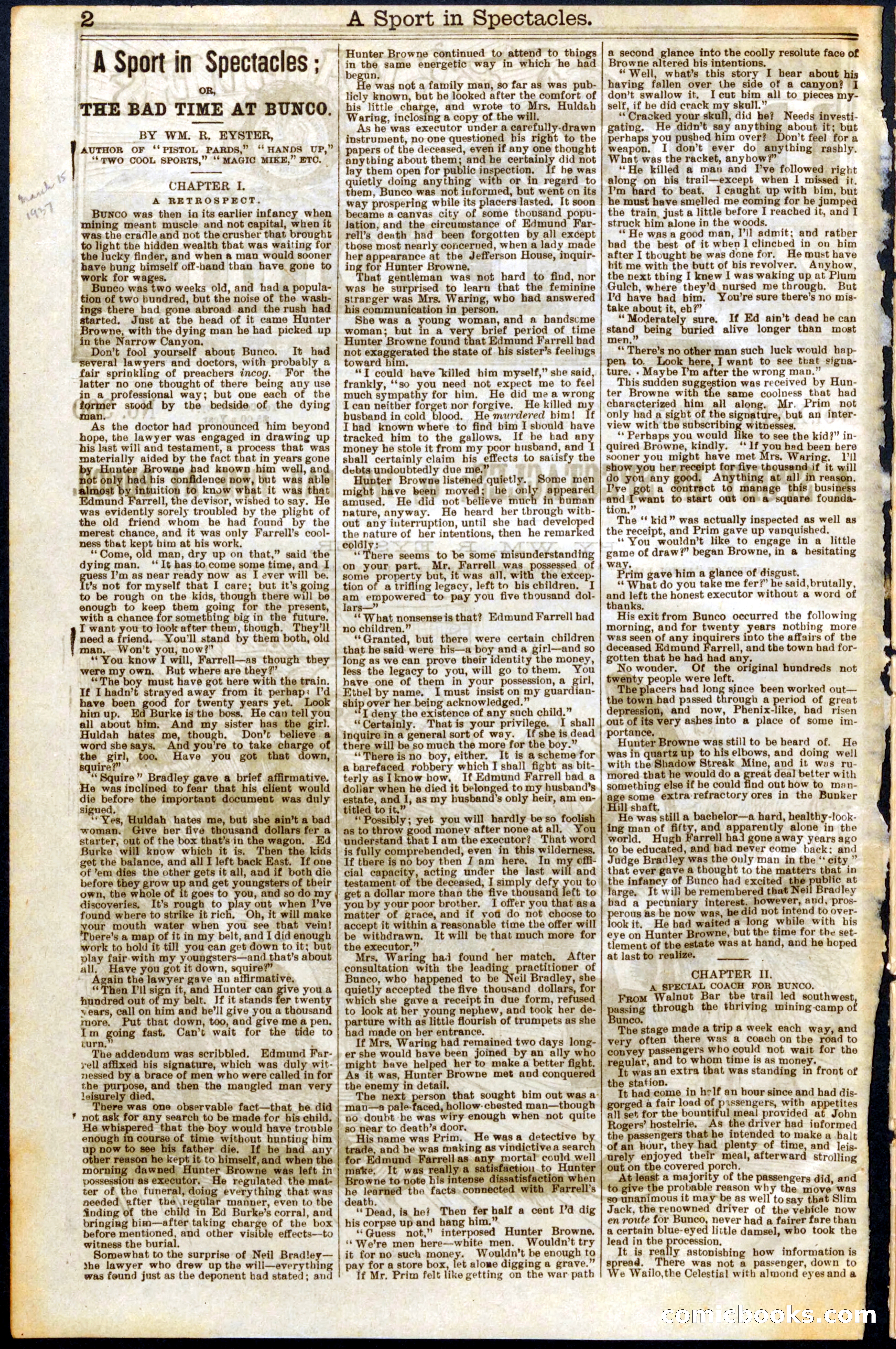 Beadle's New York Dime Library No. 300 — page 2 of 32