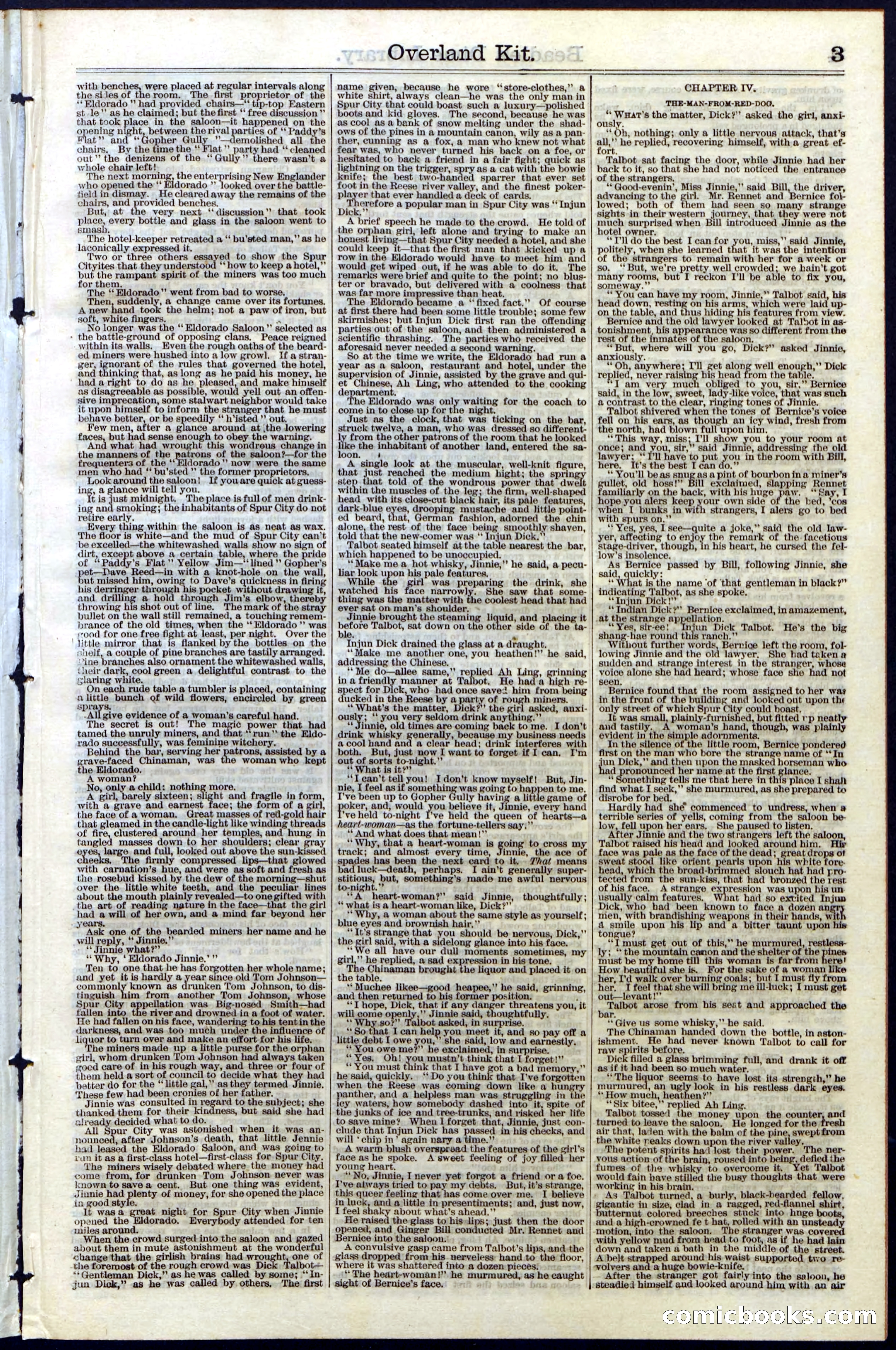 Beadle's Dime Library, Vol. III, No. 33 — page 3 of 24