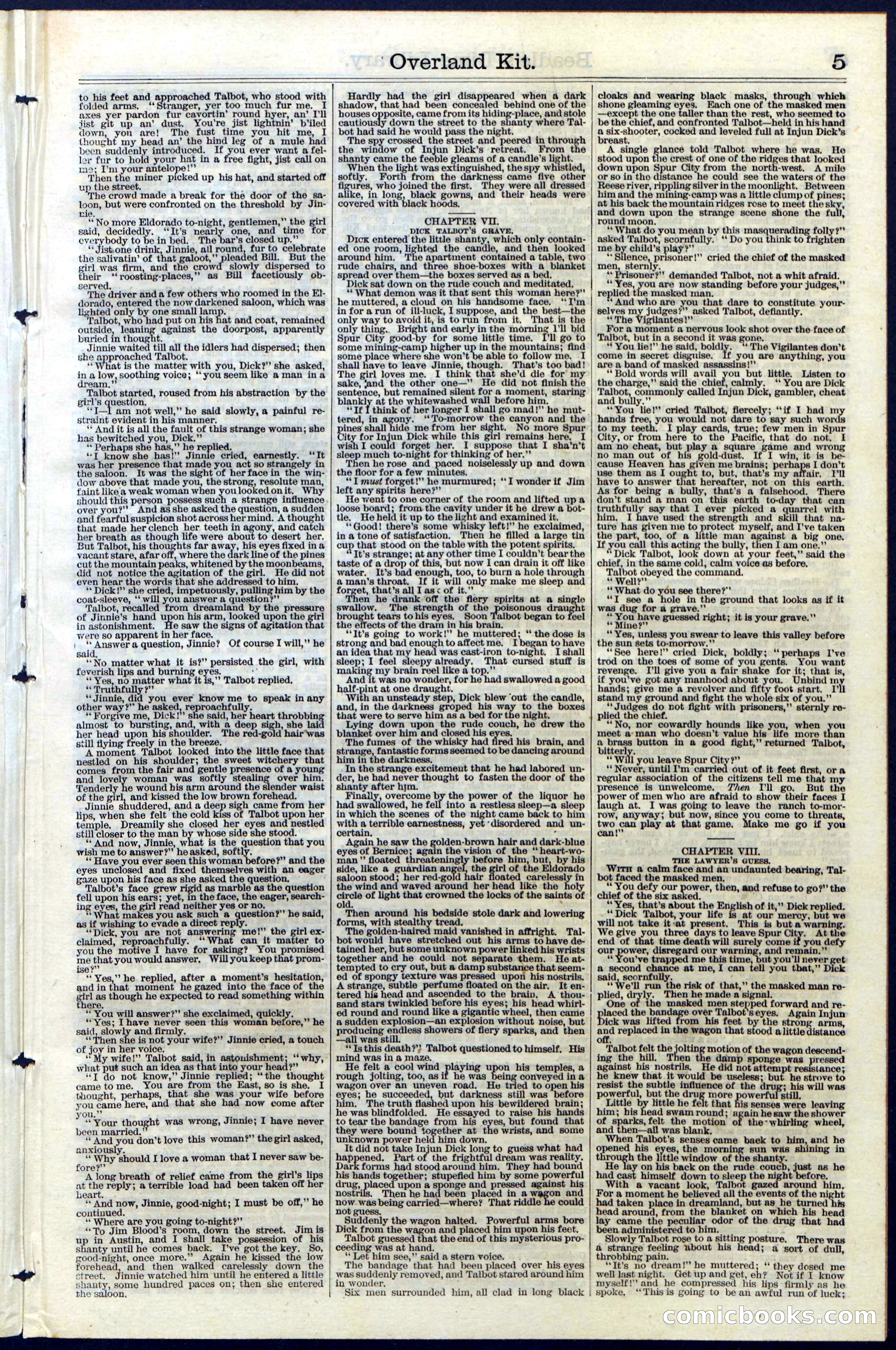 Beadle's Dime Library, Vol. III, No. 33 — page 5 of 24