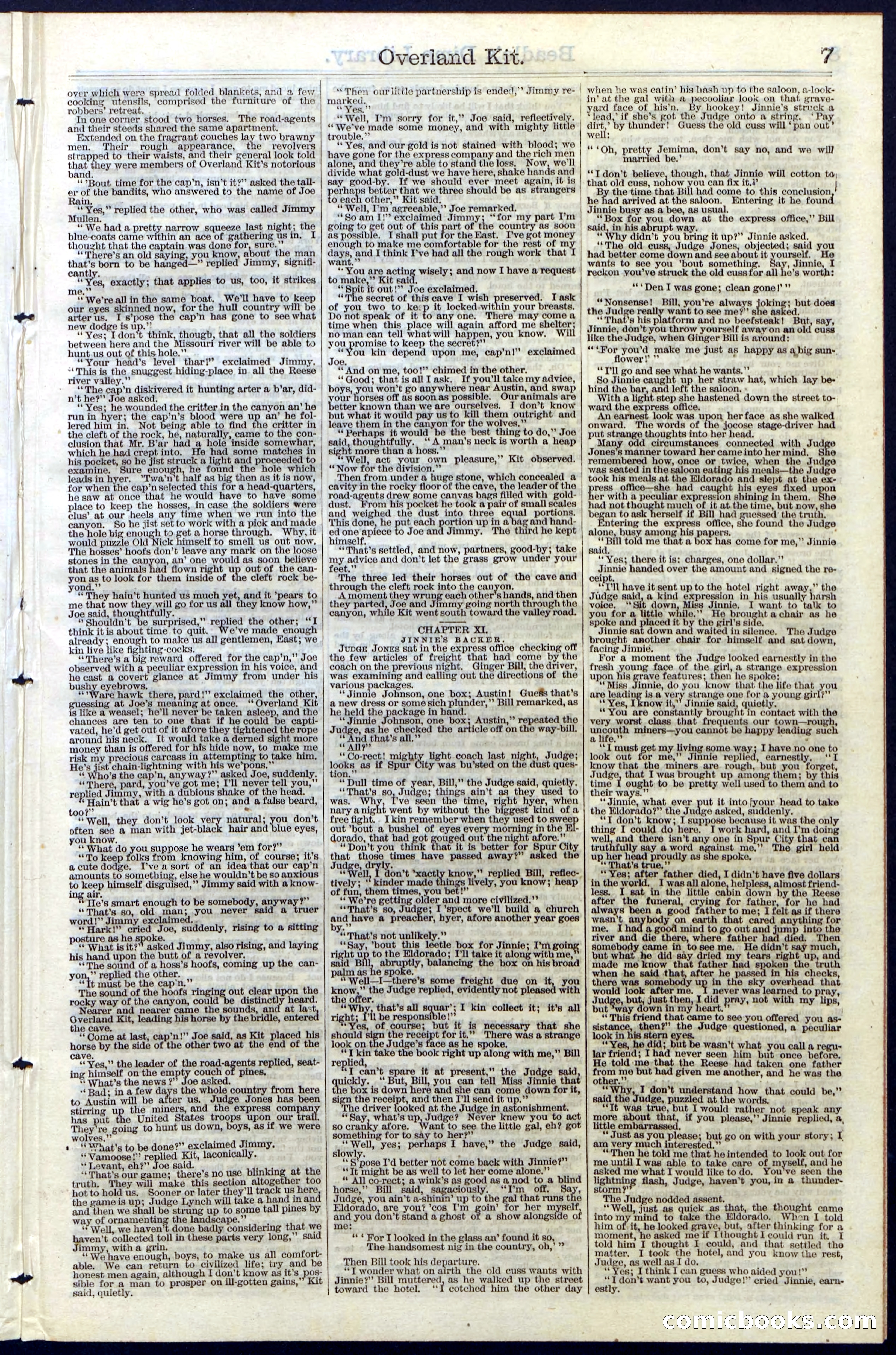 Beadle's Dime Library, Vol. III, No. 33 — page 7 of 24