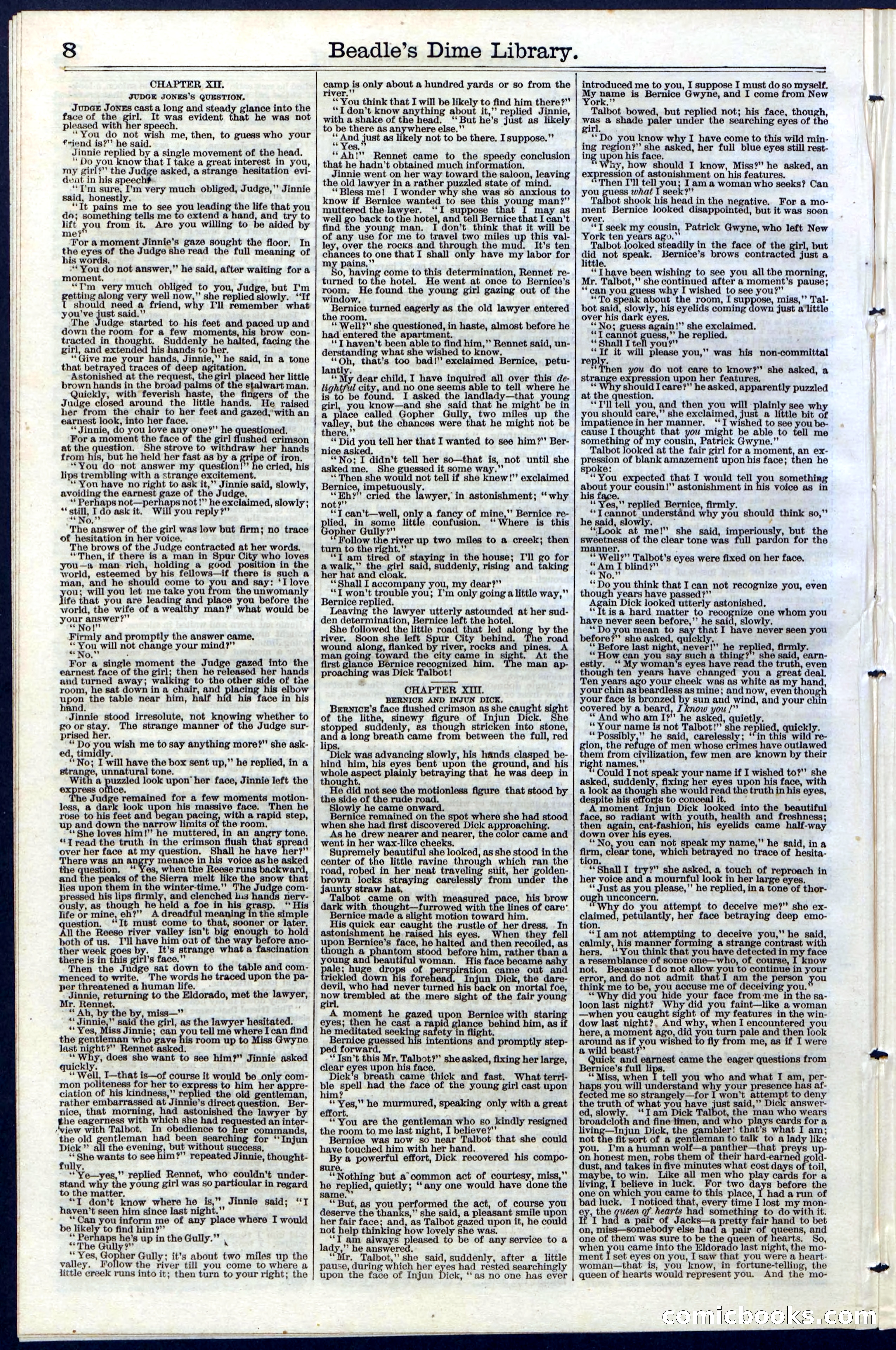 Beadle's Dime Library, Vol. III, No. 33 — page 8 of 24