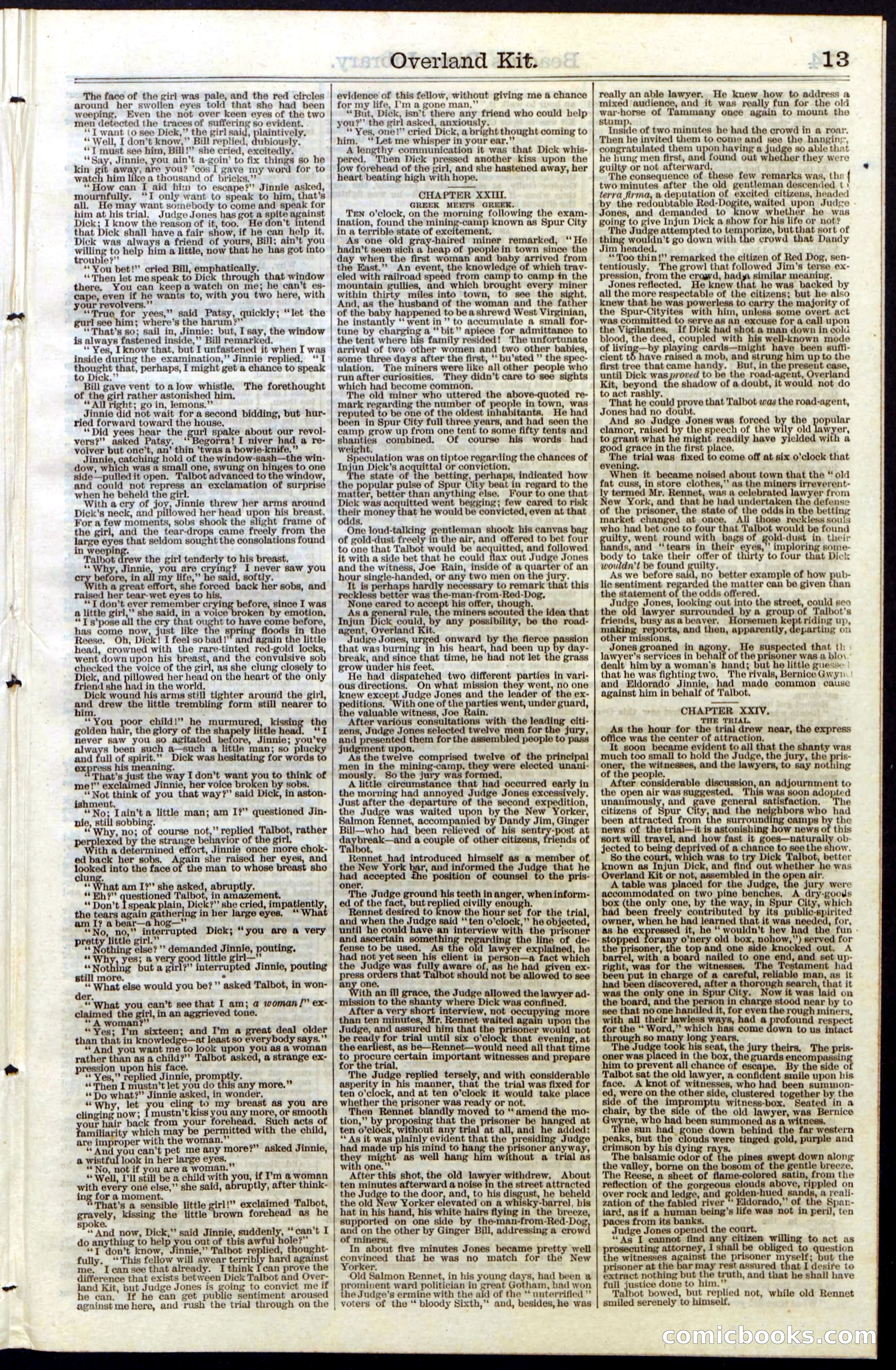 Beadle's Dime Library, Vol. III, No. 33 — page 13 of 24