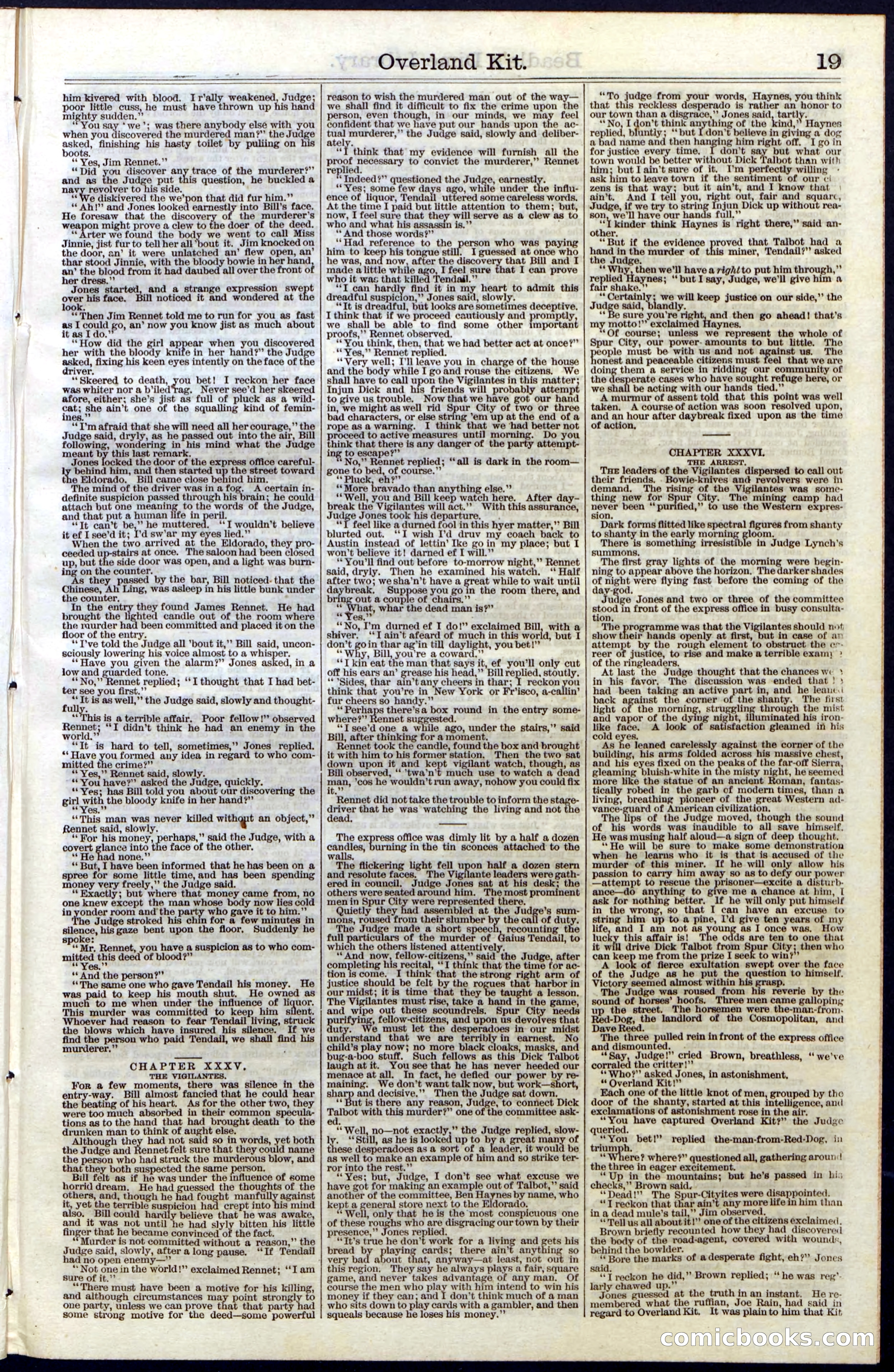 Beadle's Dime Library, Vol. III, No. 33 — page 19 of 24