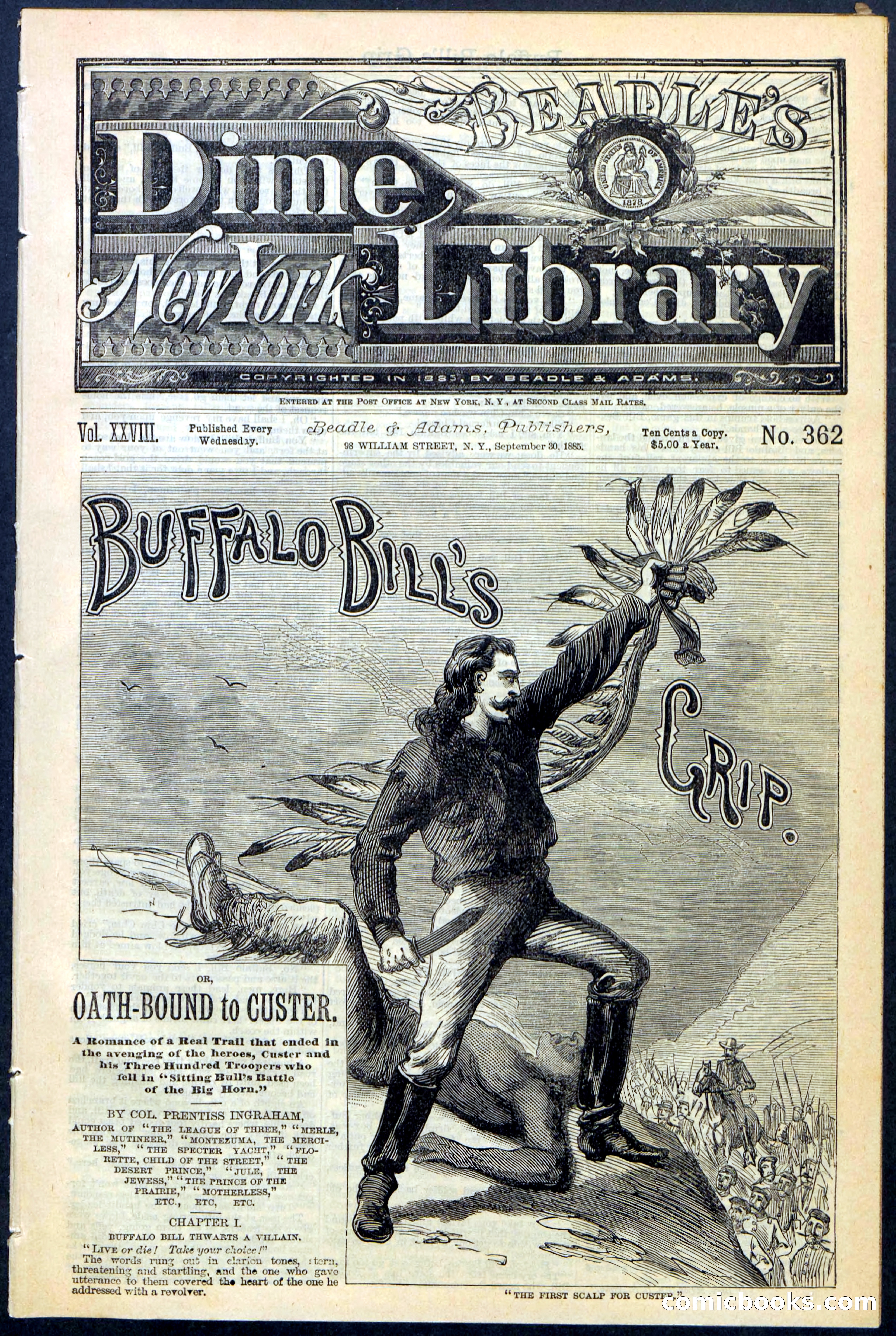 Beadle's Dime Library No. 362 — page 1 of 24