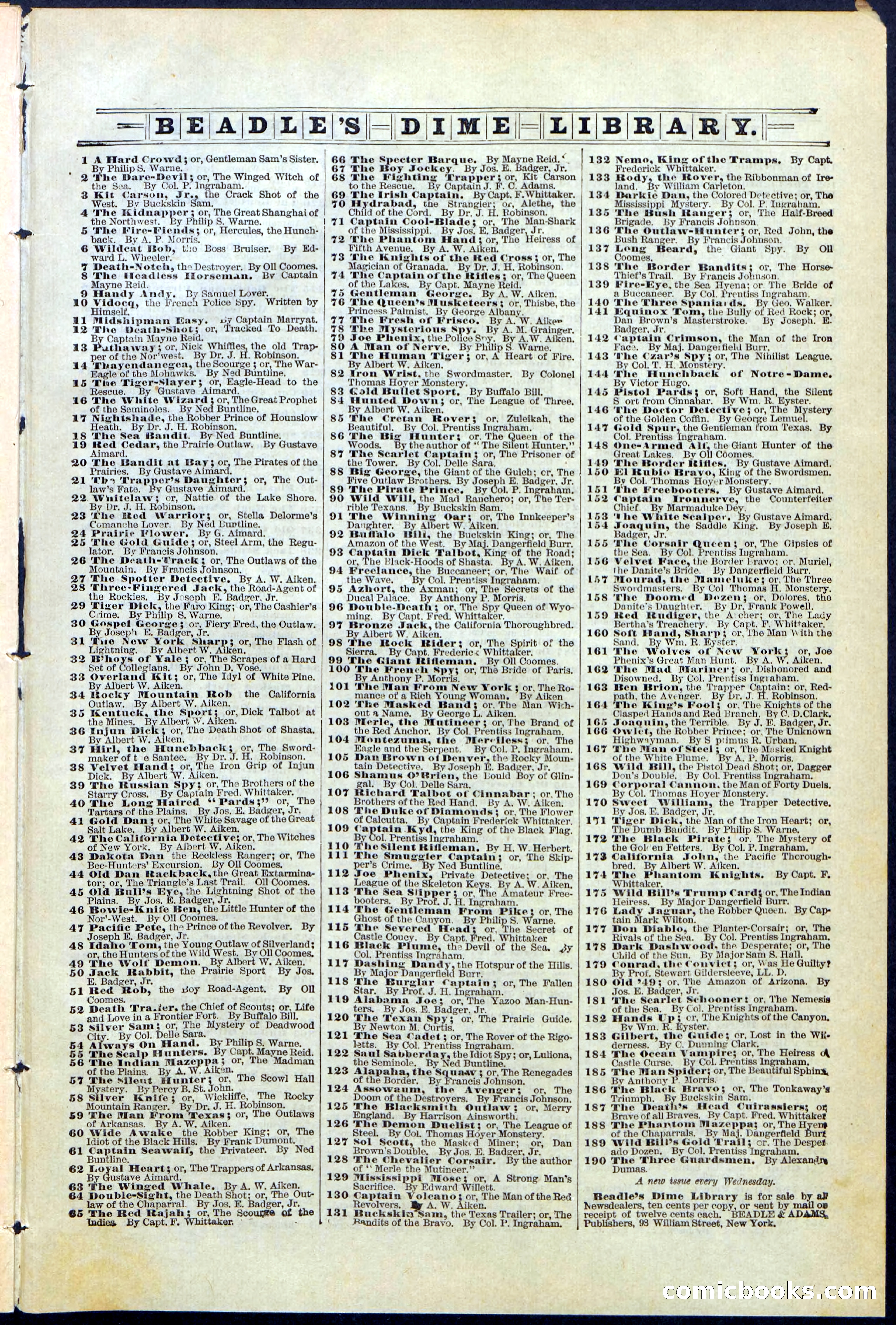 Beadle's Dime Library No. 362 — page 23 of 24