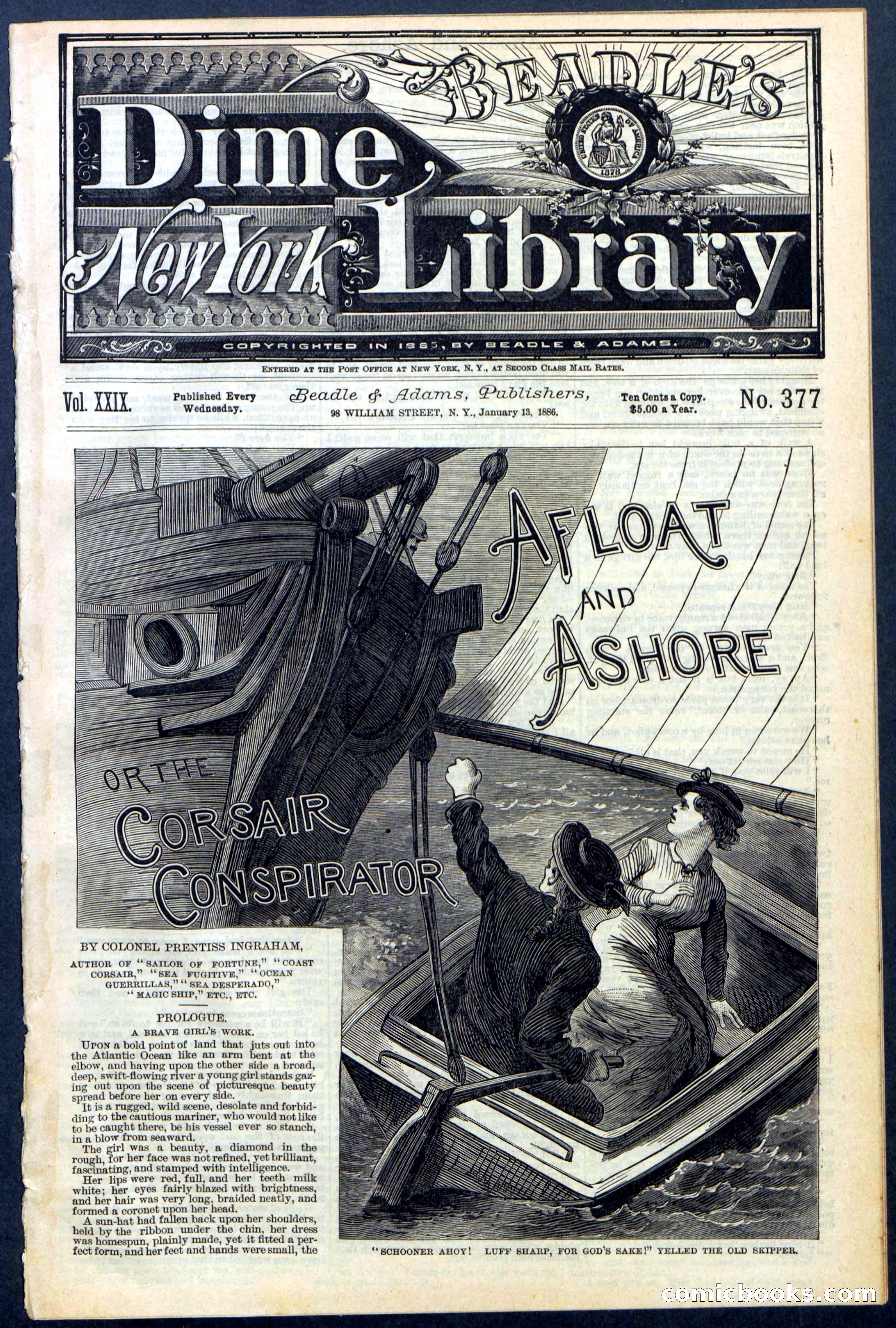 Beadle's Dime Library No. 377 — page 1 of 34