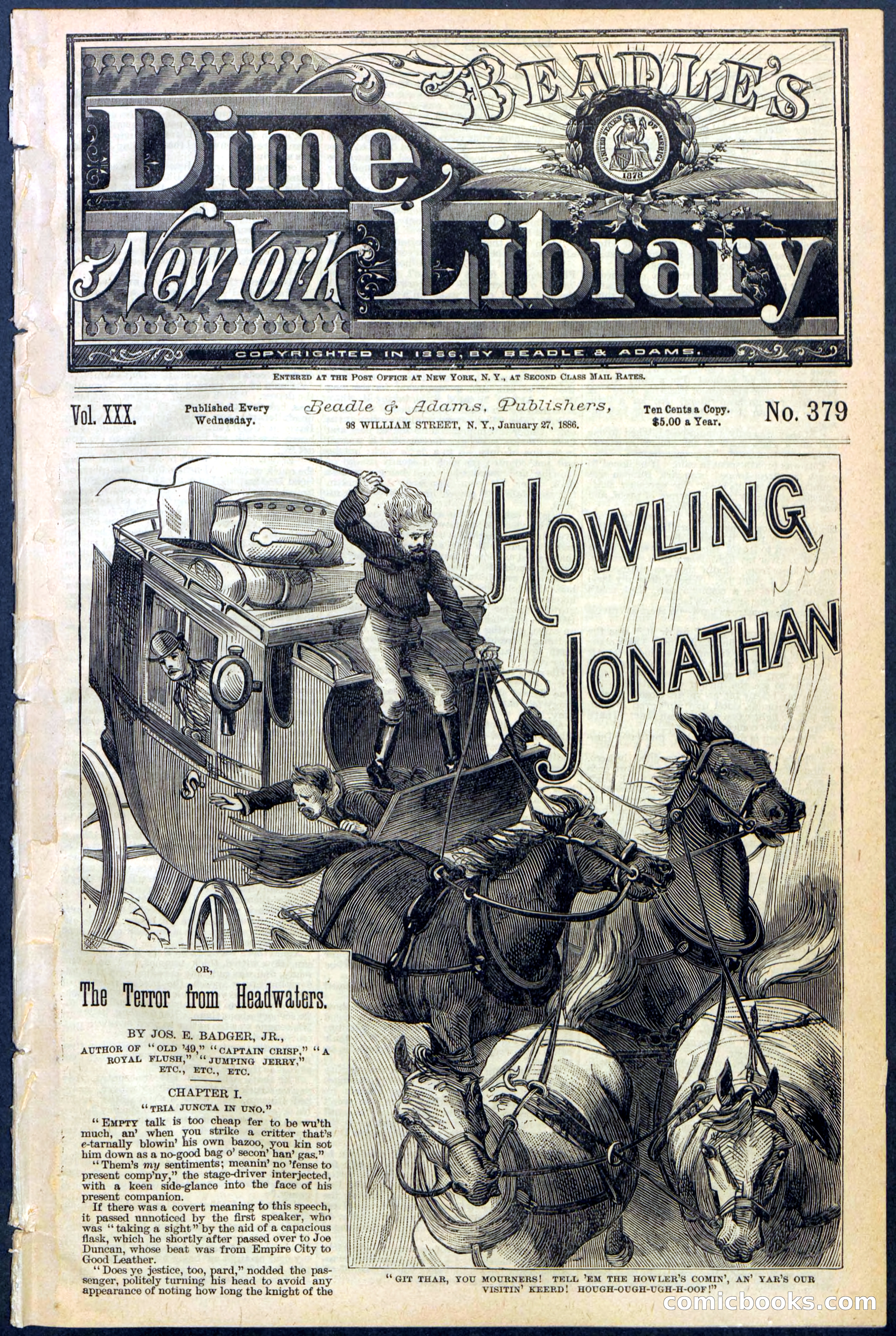 Beadle's New York Dime Library No. 379 — page 1 of 32