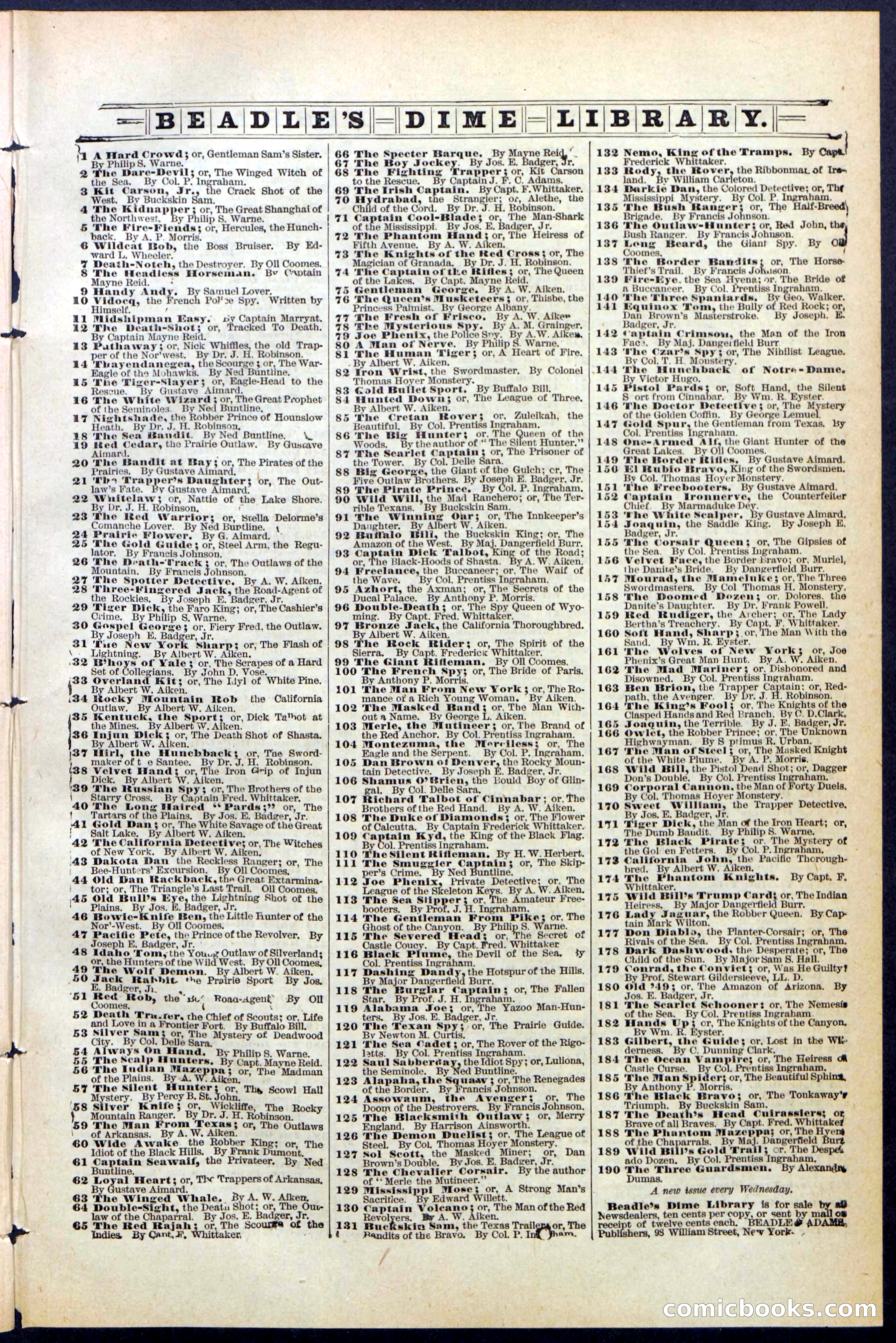 Beadle's New York Dime Library No. 380 — page 31 of 32