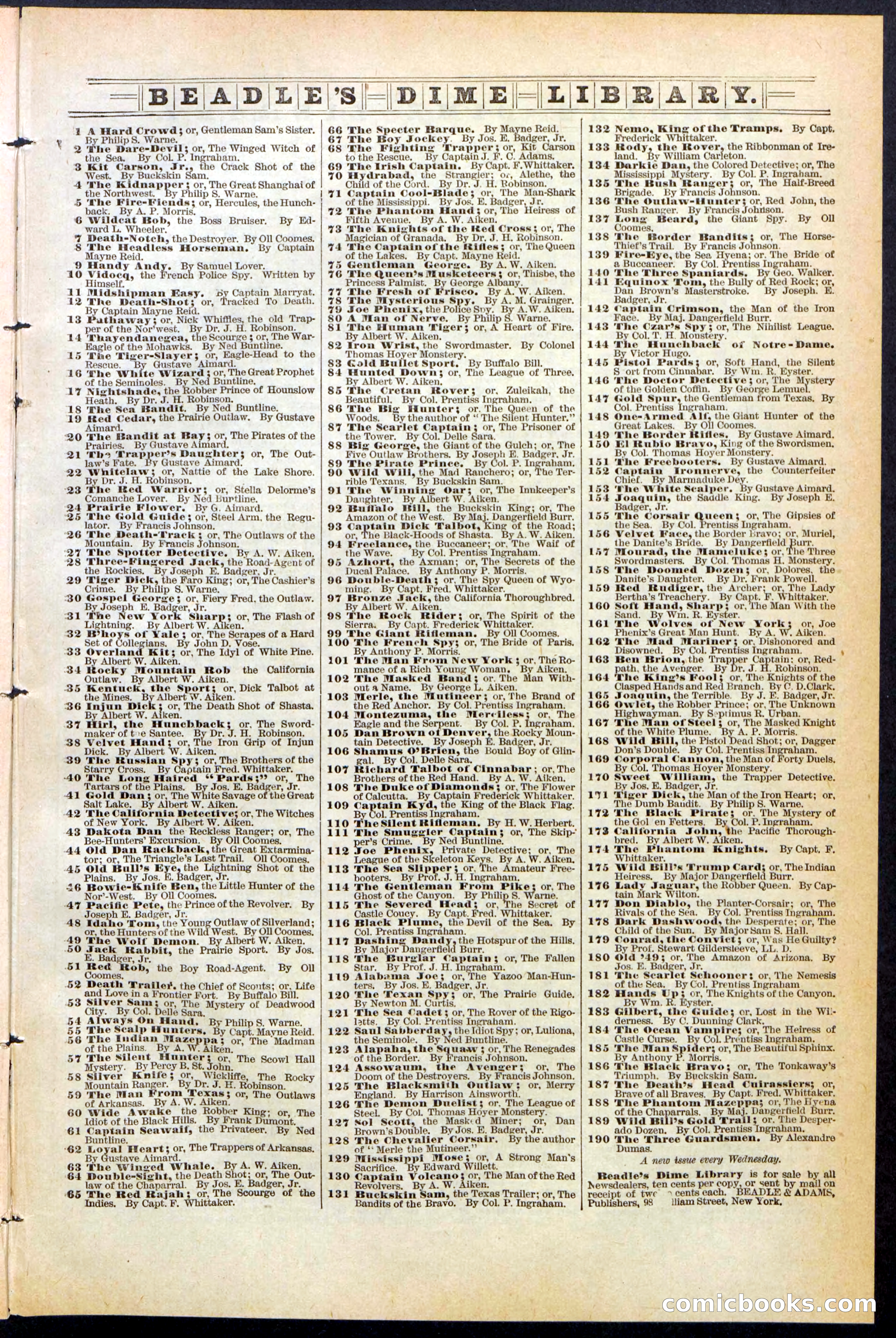 Beadle's New York Dime Library No. 383 — page 31 of 32