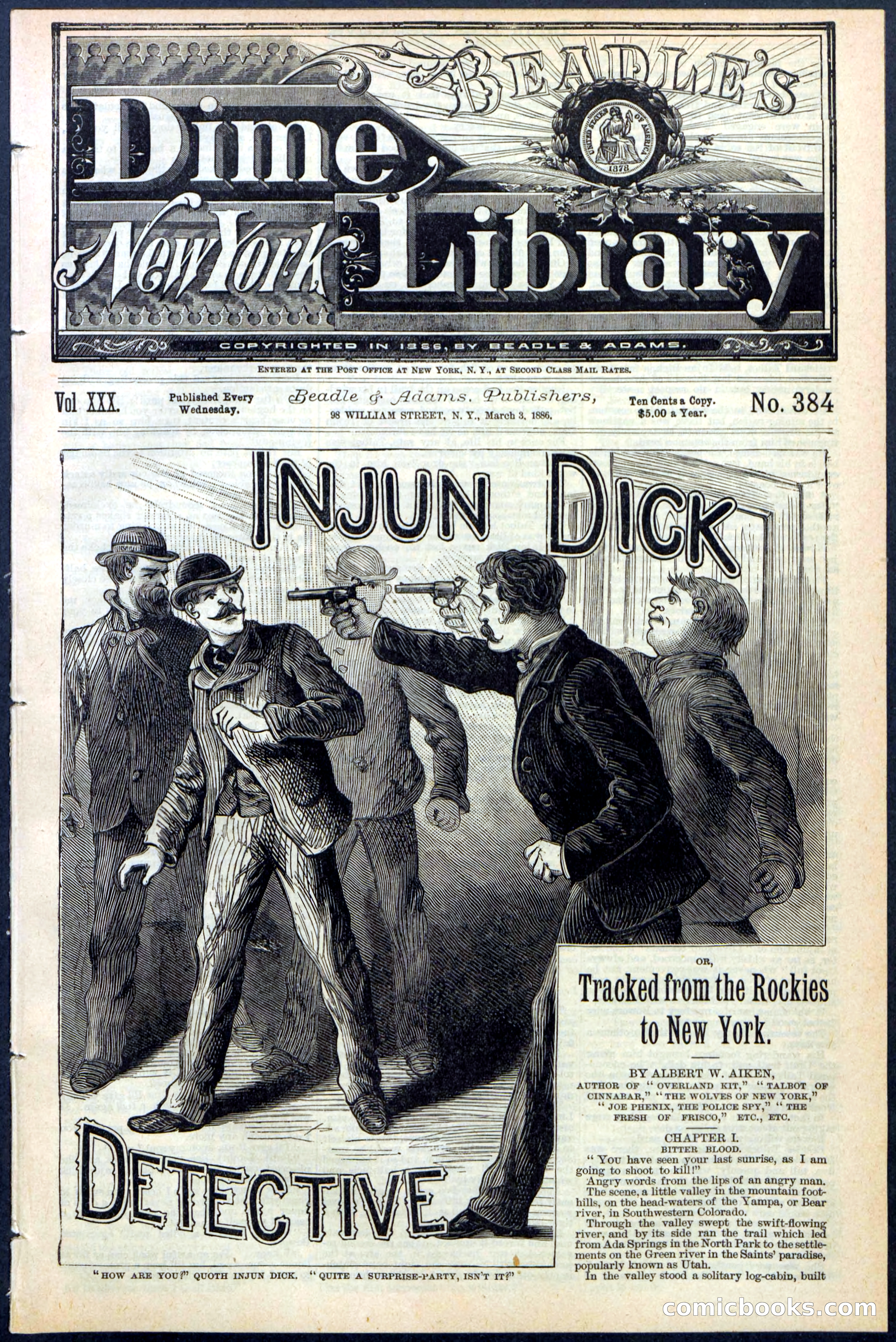 Beadle's Dime Library No. 384 — page 1 of 32