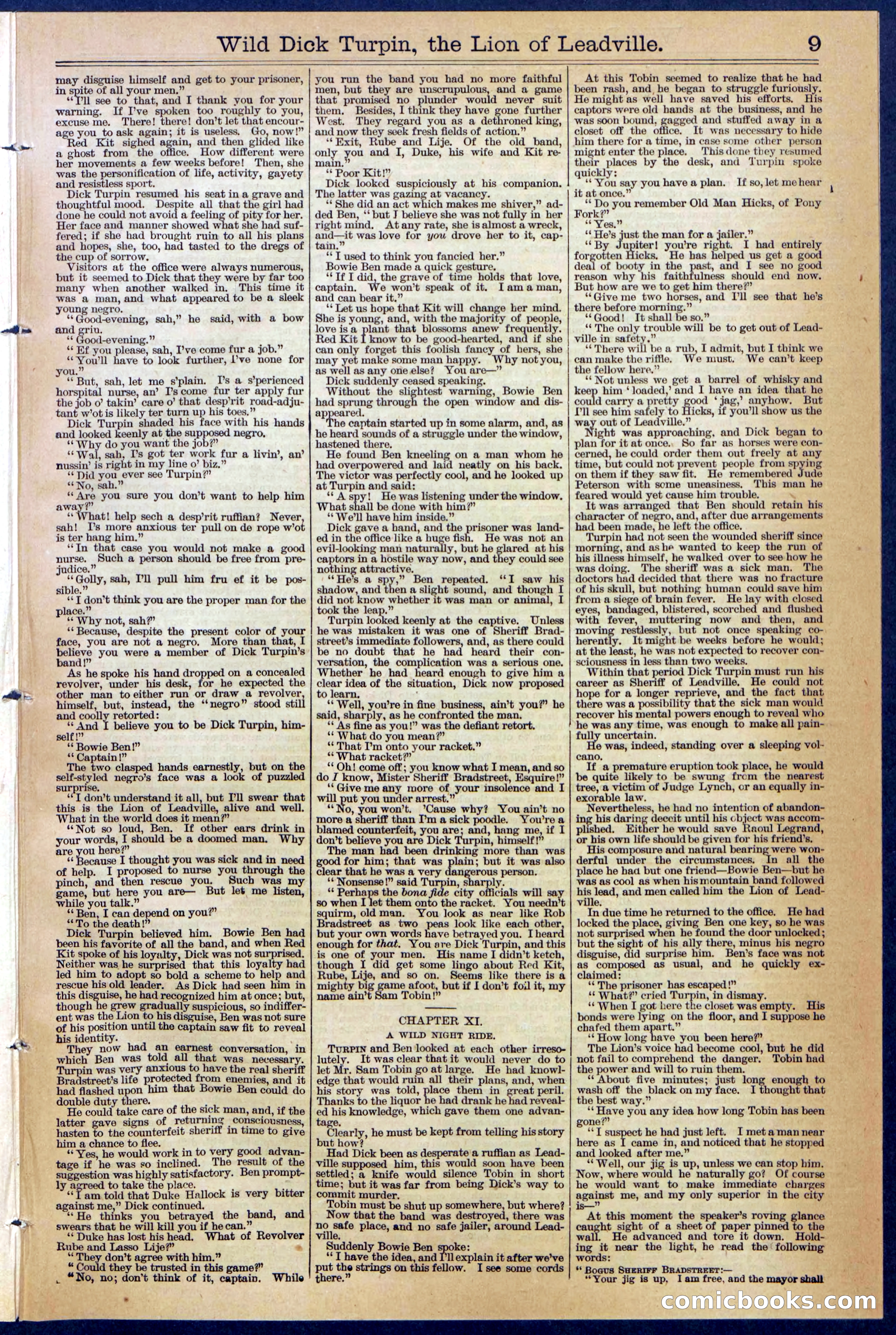 Beadle's New York Dime Library No. 385 — page 9 of 32