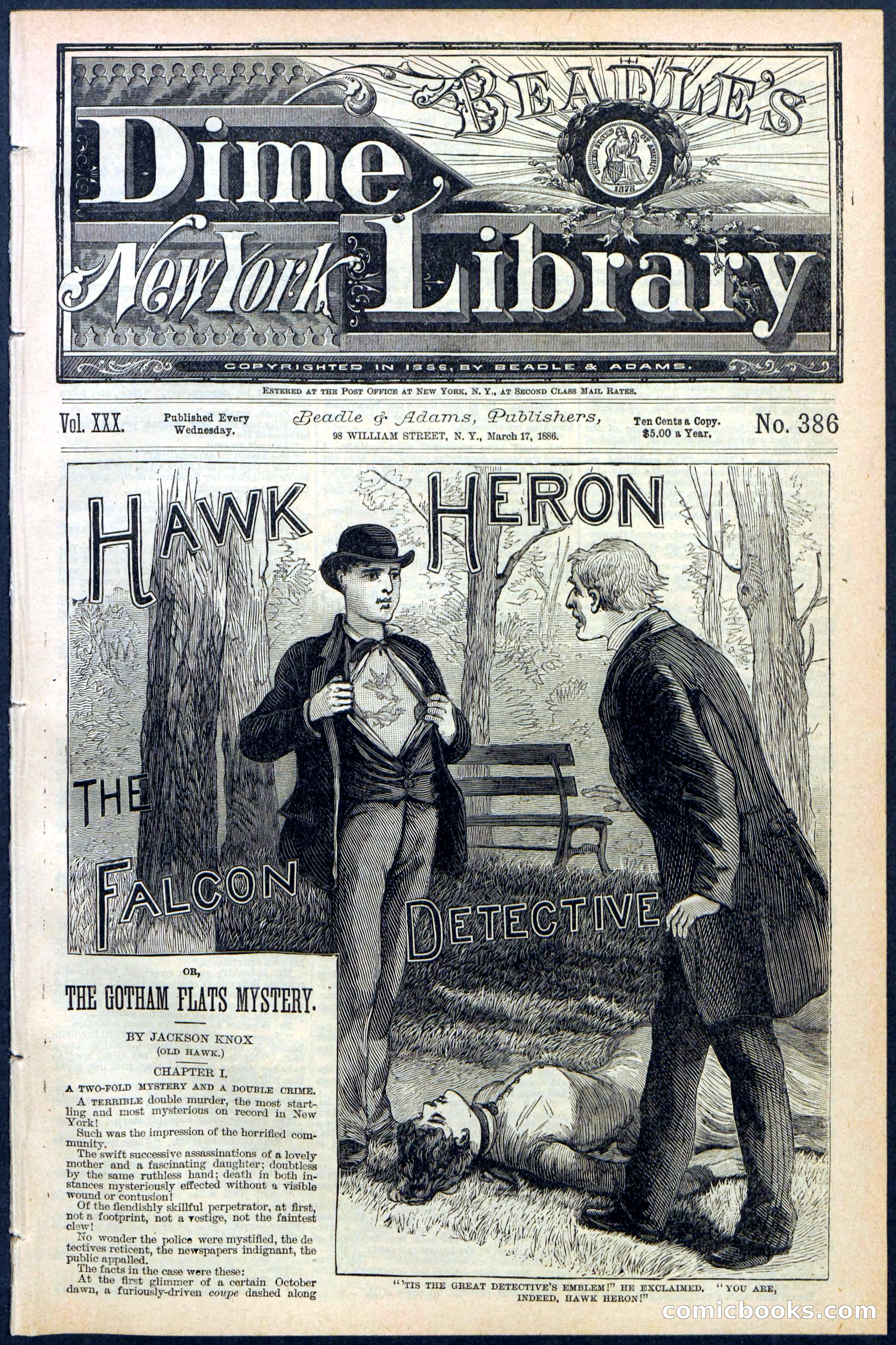 Beadle's Dime Library No. 386 — page 1 of 32