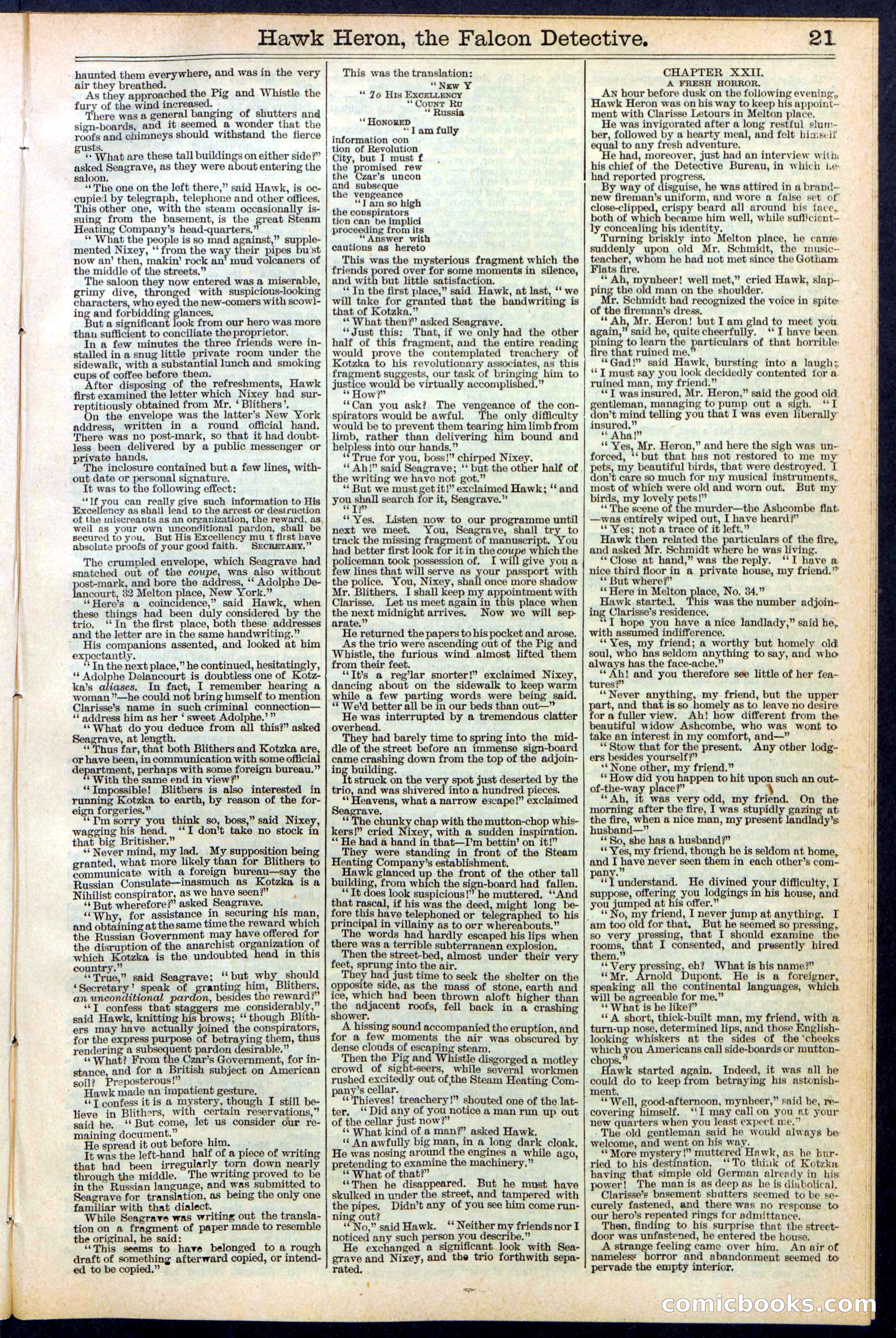 Beadle's Dime Library No. 386 — page 21 of 32