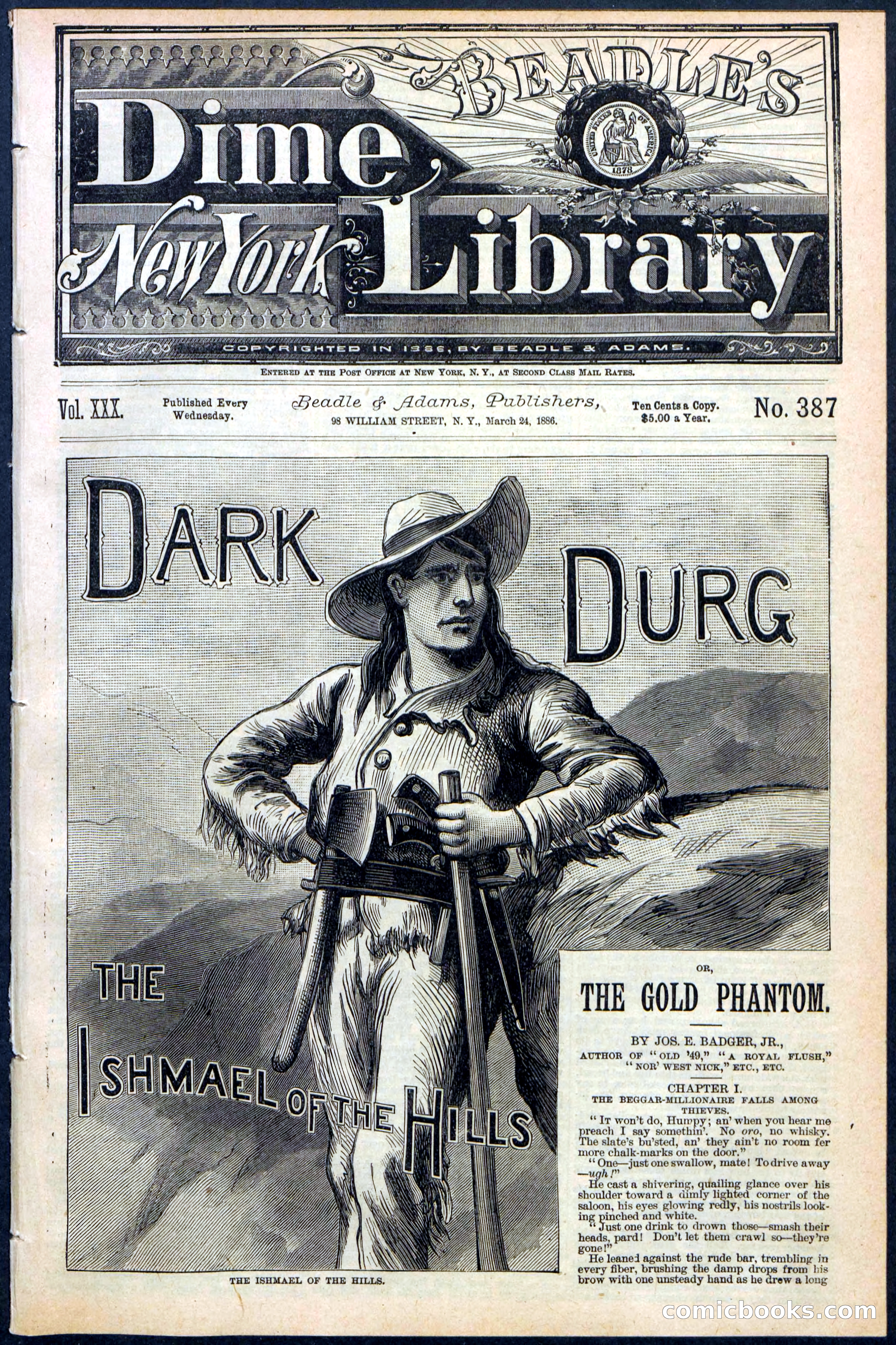 Beadle's Dime Library No. 387 — page 1 of 32