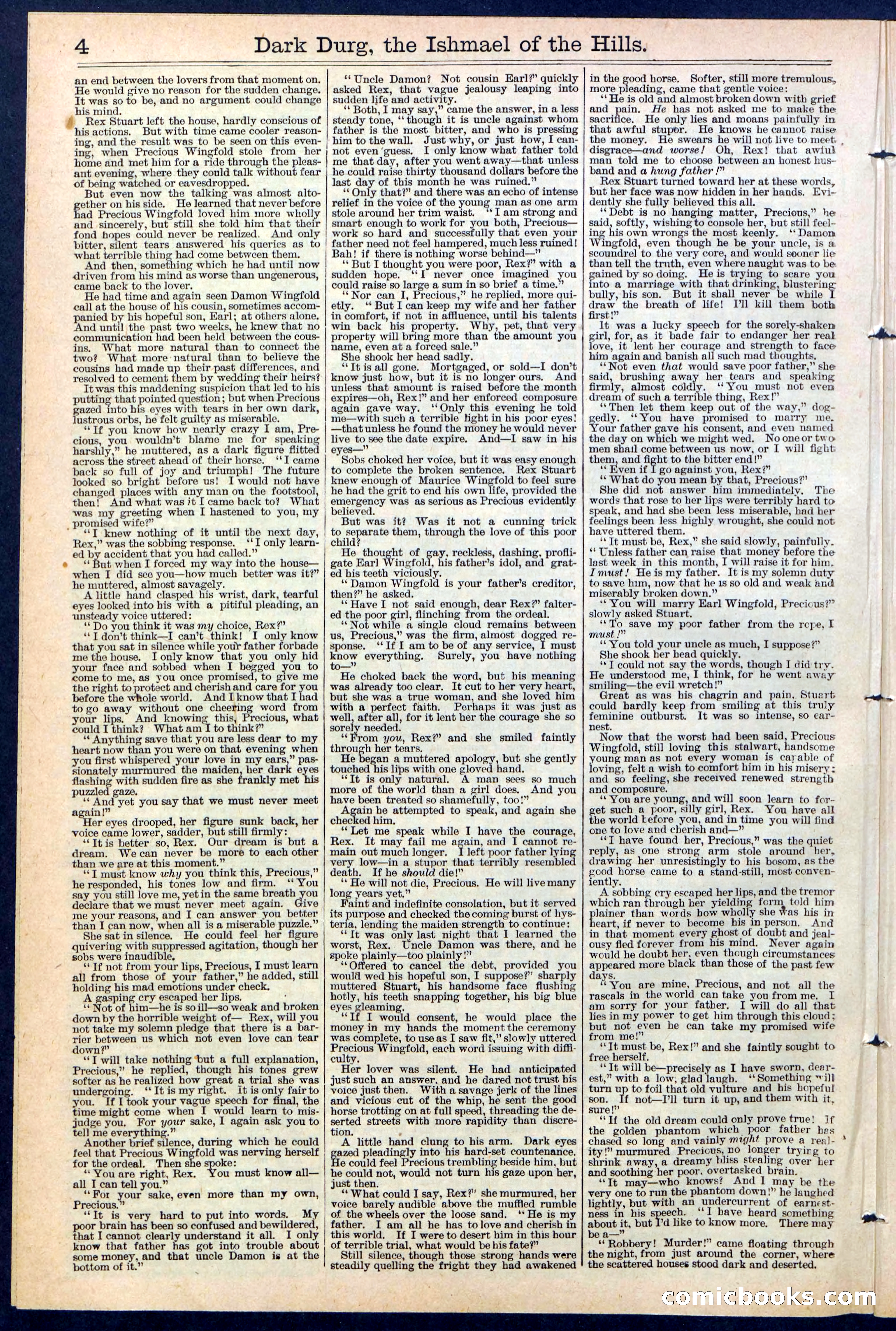 Beadle's Dime Library No. 387 — page 4 of 32